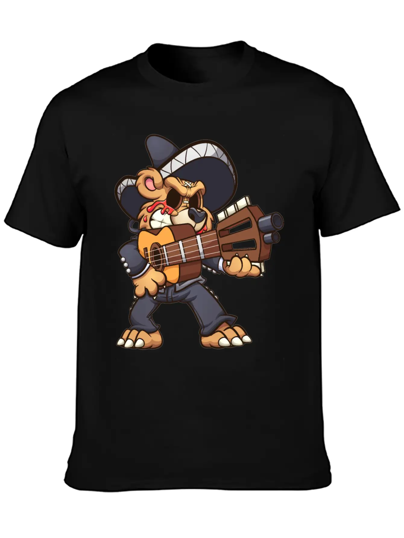 Mariachi Bear Unisex Casual T-Shirt – Clean Design For Daily Comfort