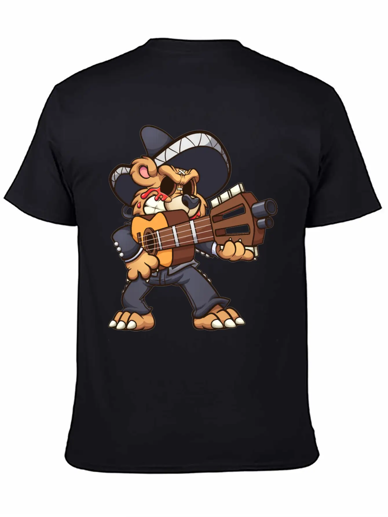 Mariachi Bear Unisex Casual T-Shirt – Clean Design For Daily Comfort