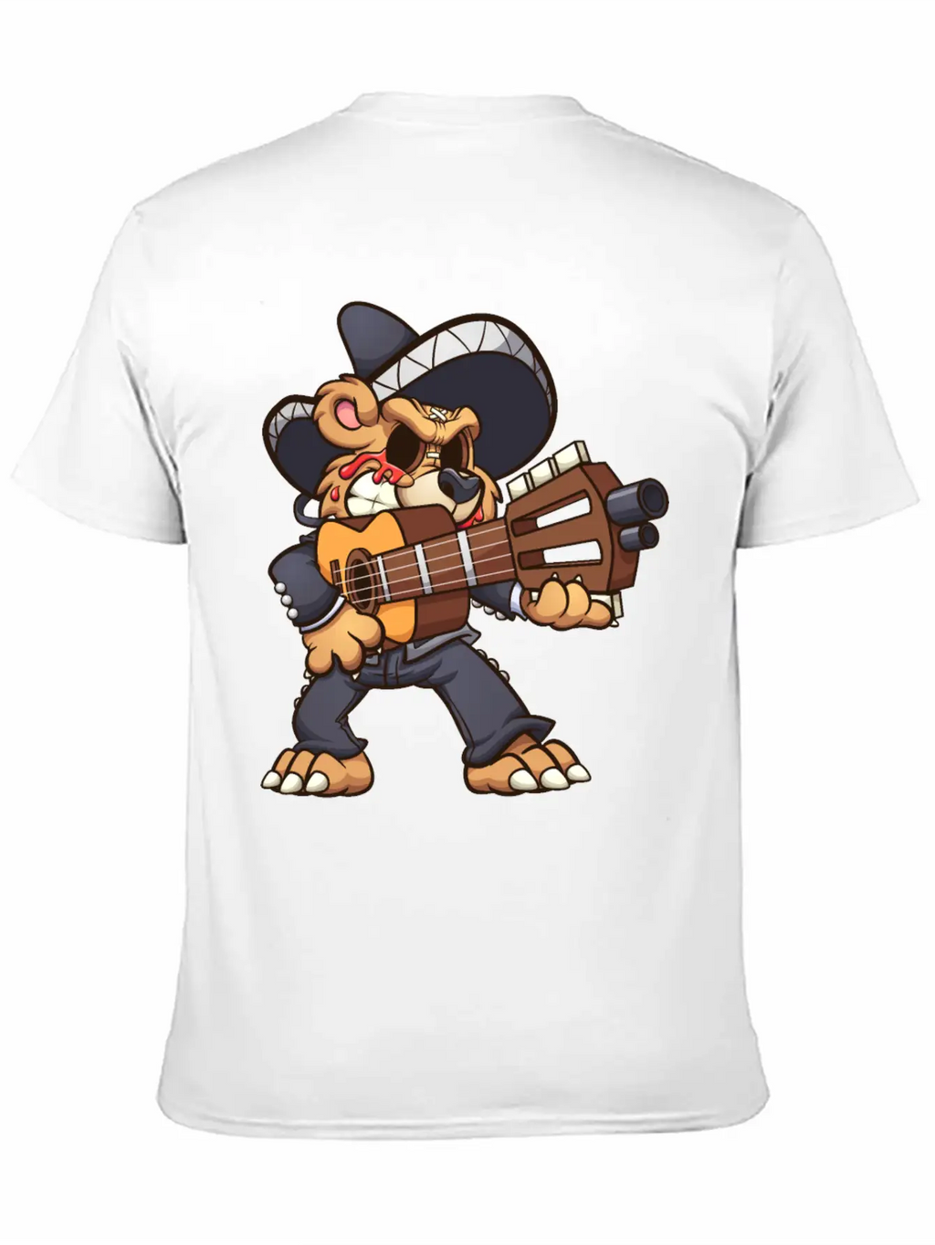 Mariachi Bear Unisex Casual T-Shirt – Clean Design For Daily Comfort