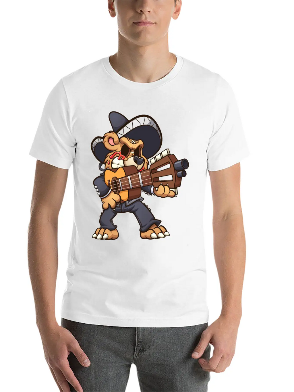 Mariachi Bear Unisex Casual T-Shirt – Clean Design For Daily Comfort