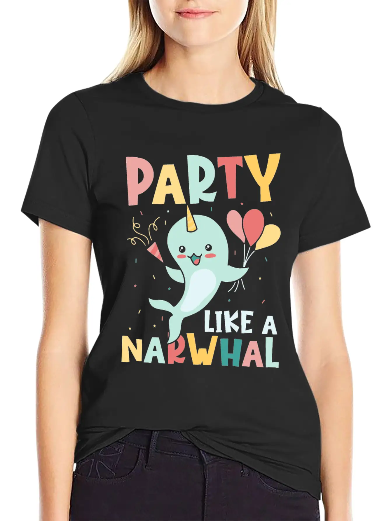 Marine Science Narwhale Unicorn Of The Sea Unisex Casual T-Shirt – Clean Design For Daily Comfort