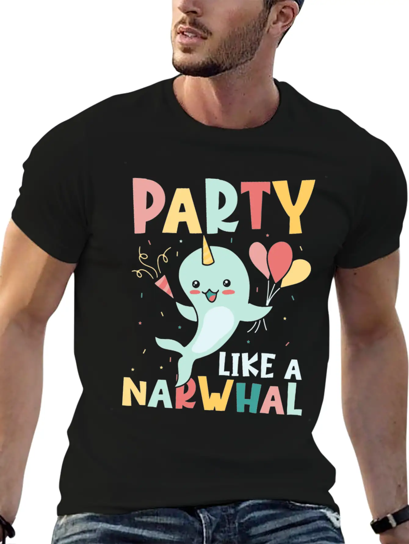 Marine Science Narwhale Unicorn Of The Sea Unisex Casual T-Shirt – Clean Design For Daily Comfort