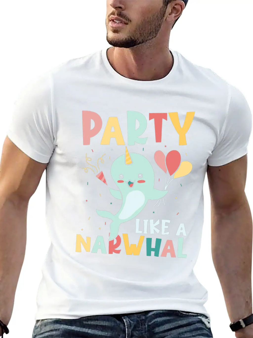 Marine Science Narwhale Unicorn Of The Sea Unisex Casual T-Shirt – Clean Design For Daily Comfort