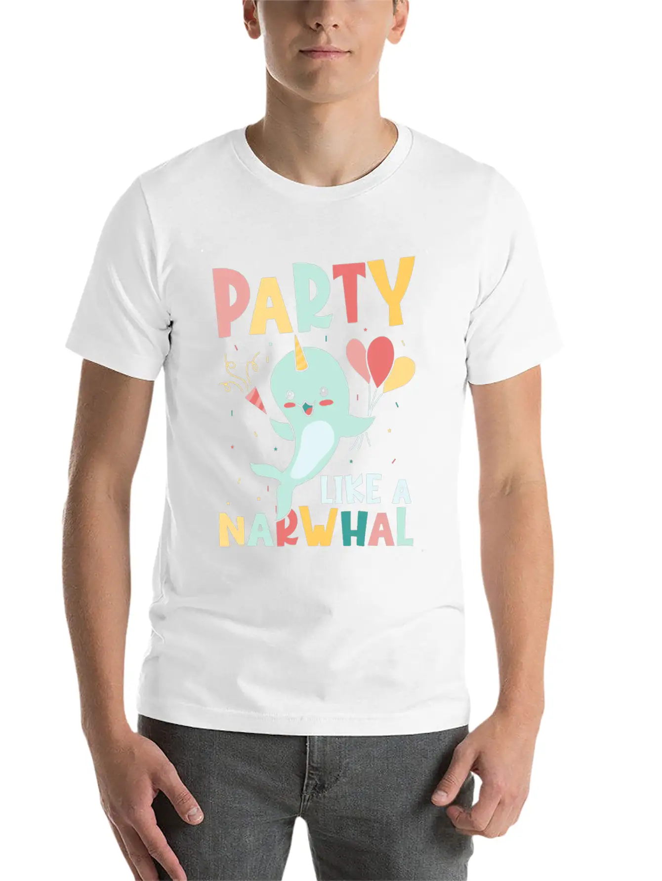 Marine Science Narwhale Unicorn Of The Sea Unisex Casual T-Shirt – Clean Design For Daily Comfort