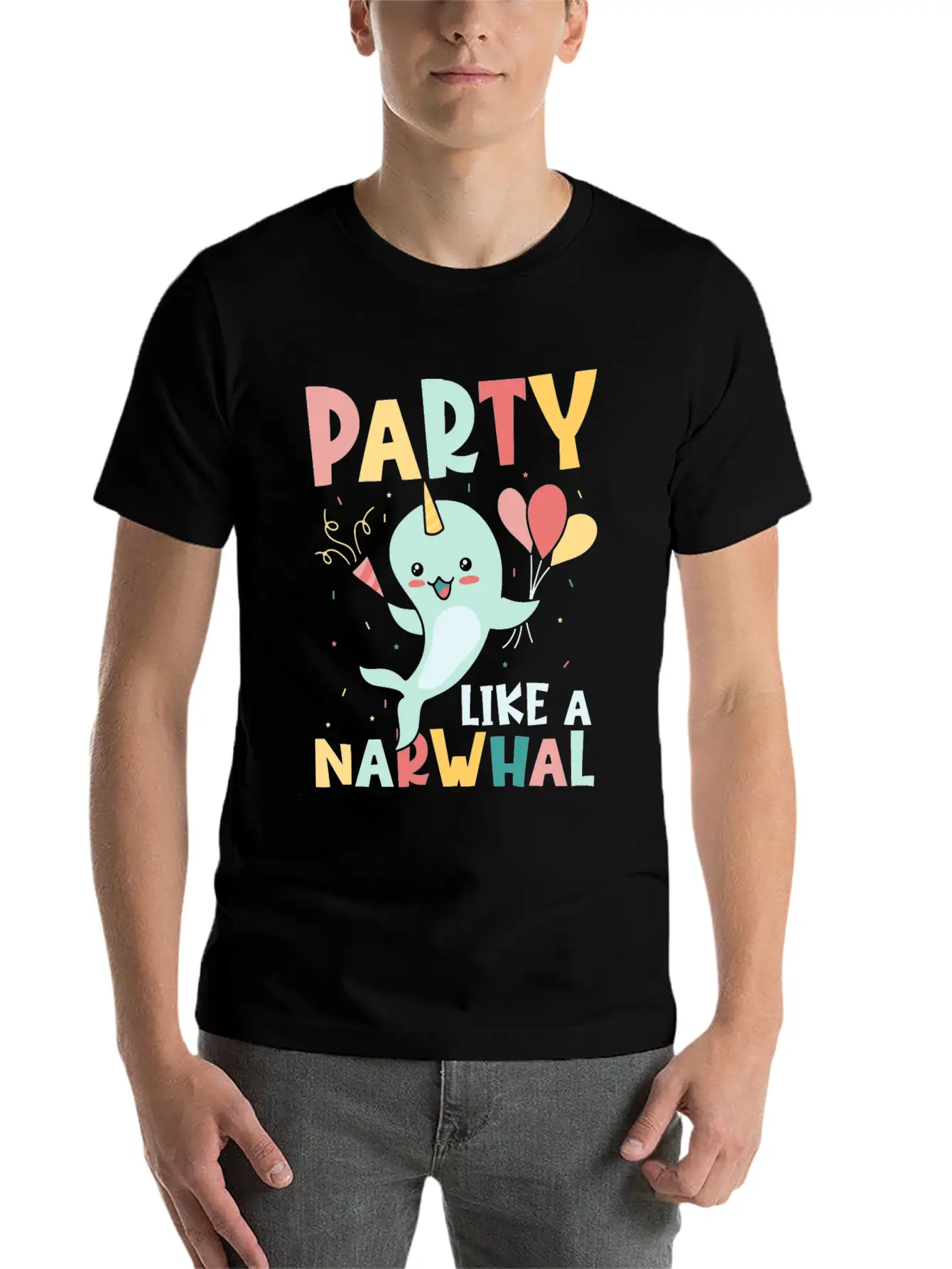 Marine Science Narwhale Unicorn Of The Sea Unisex Casual T-Shirt – Clean Design For Daily Comfort