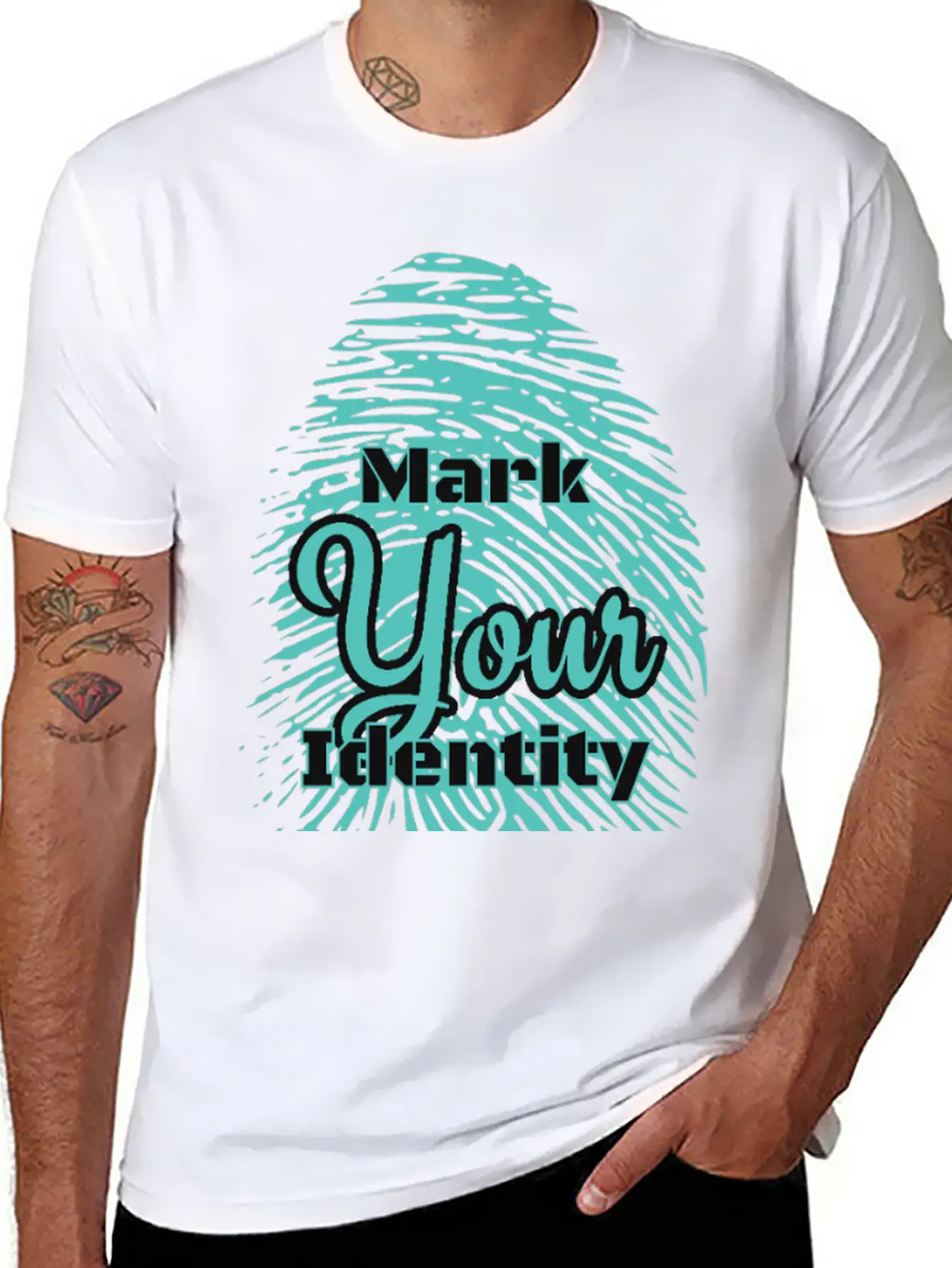 Mark Your Identity Unisex Short Sleeve Soft Cotton T-Shirt – Casual Everyday Wear
