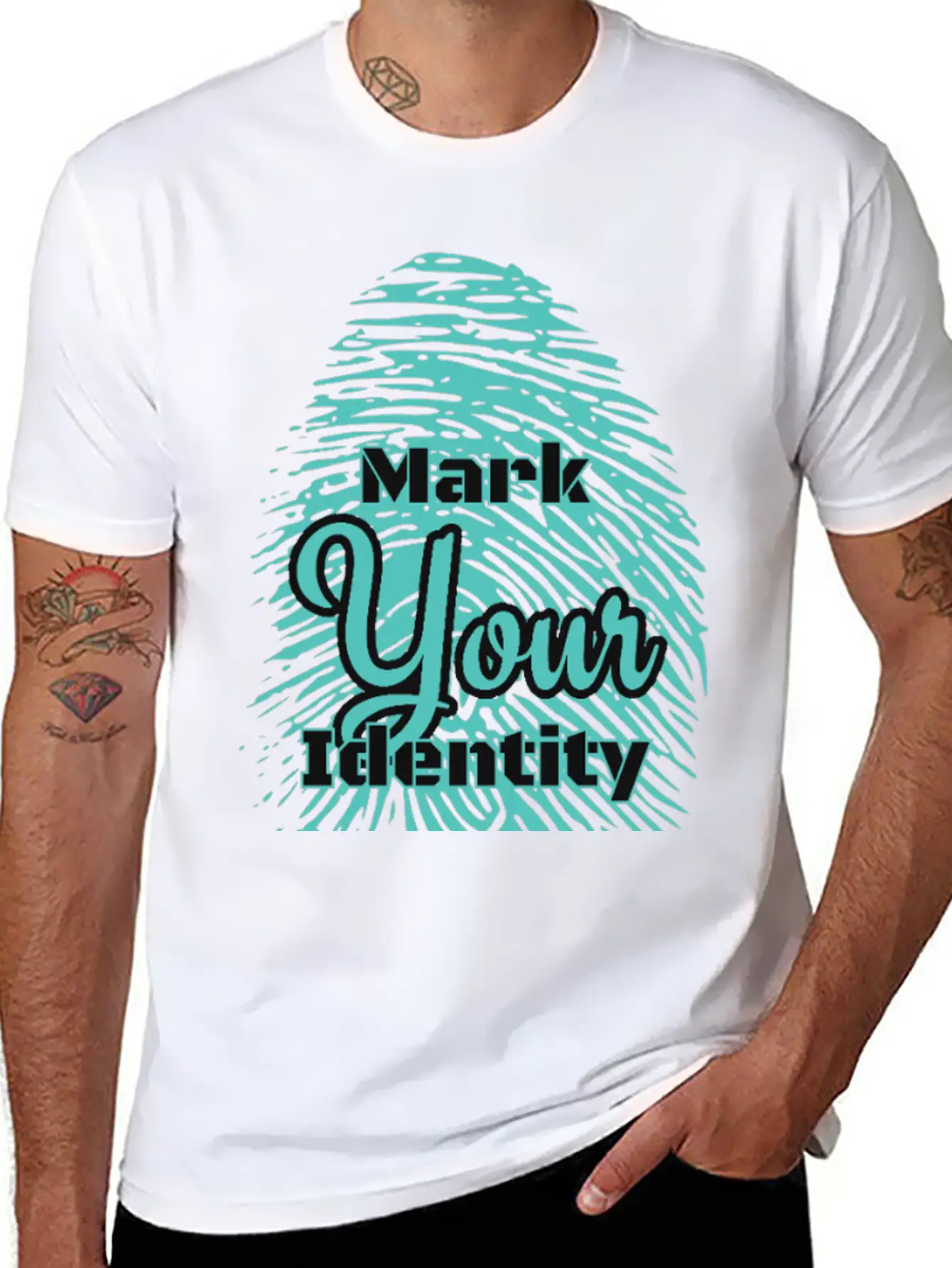 Mark Your Identity Unisex Short Sleeve Soft Cotton T-Shirt – Casual Everyday Wear