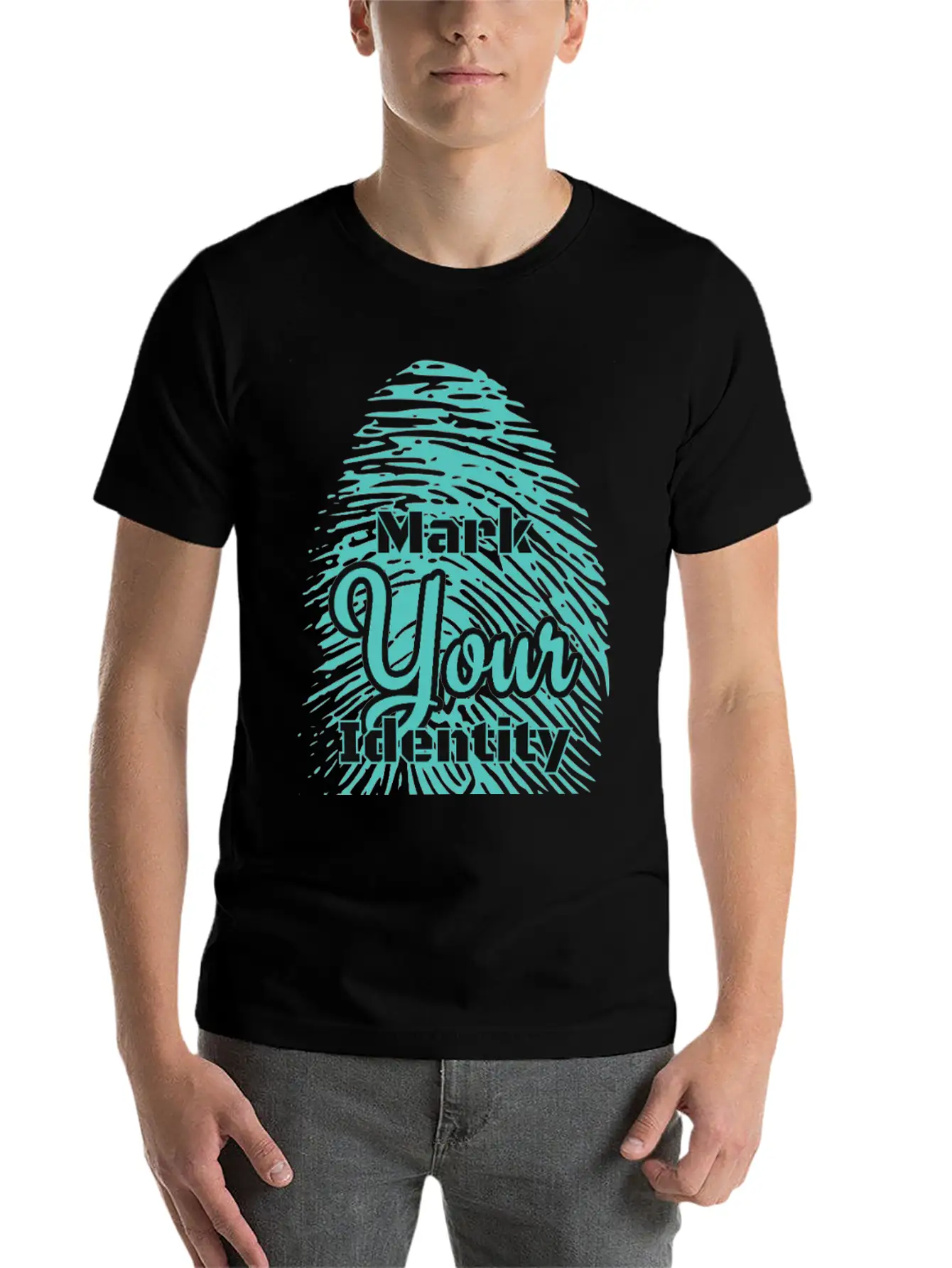Mark Your Identity Unisex Short Sleeve Soft Cotton T-Shirt – Casual Everyday Wear