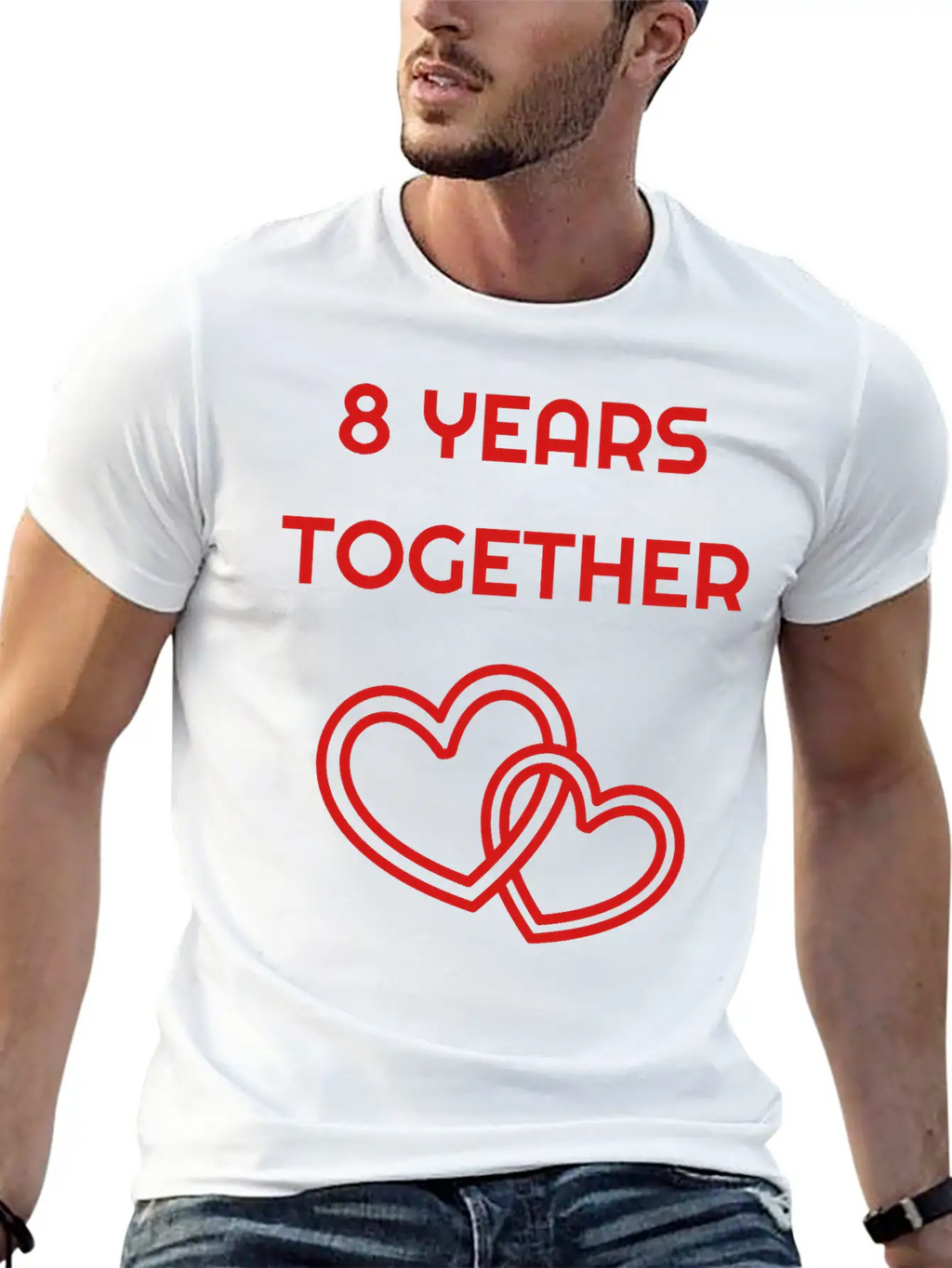 Marriage Mariage Wedding Anniversary 8 8th Bronze Unisex Short Sleeve Soft Cotton T-Shirt – Casual Everyday Wear