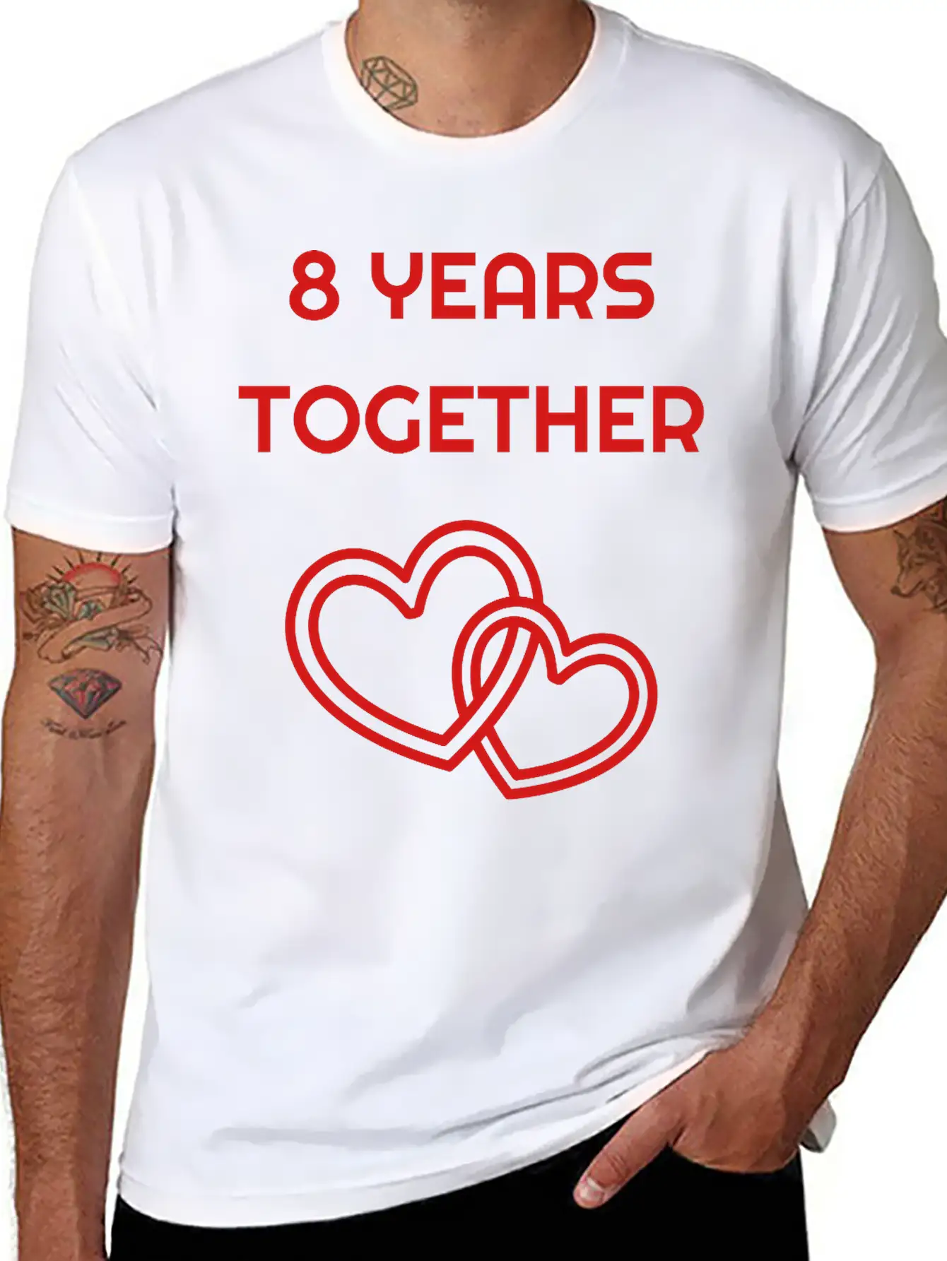 Marriage Mariage Wedding Anniversary 8 8th Bronze Unisex Short Sleeve Soft Cotton T-Shirt – Casual Everyday Wear