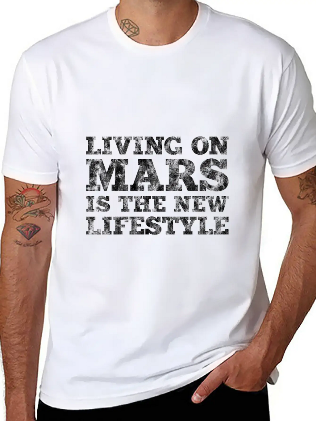 Mars Moon Universe Life Gift Idea Unisex Short Sleeve Soft Cotton T-Shirt – Casual Everyday Wear