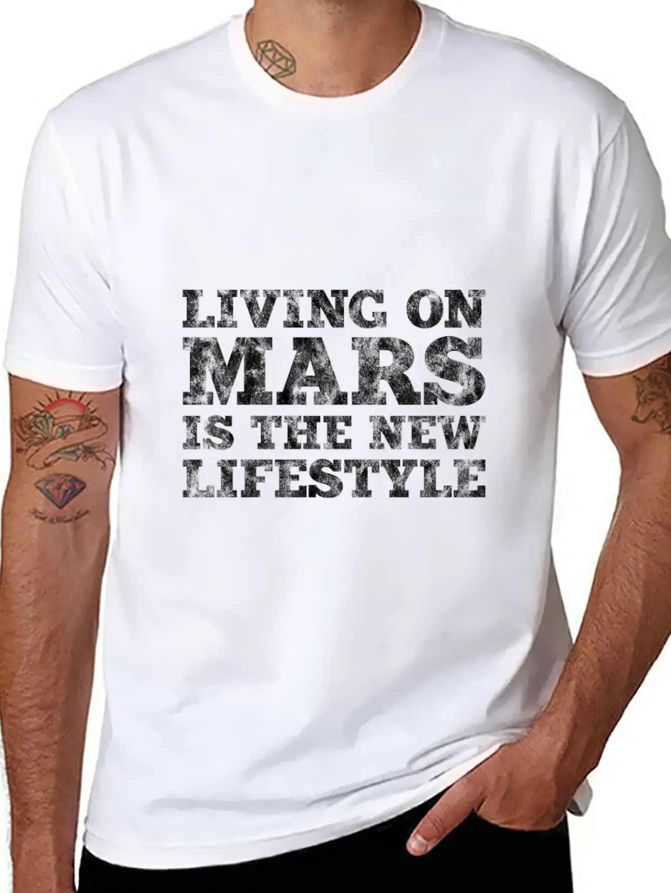 Mars Moon Universe Life Gift Idea Unisex Short Sleeve Soft Cotton T-Shirt – Casual Everyday Wear