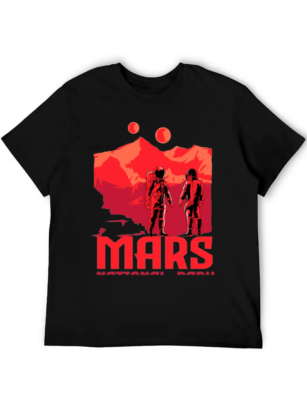 Mars National Park Inspired Red Unisex Short Sleeve Soft Cotton T-Shirt – Casual Everyday Wear