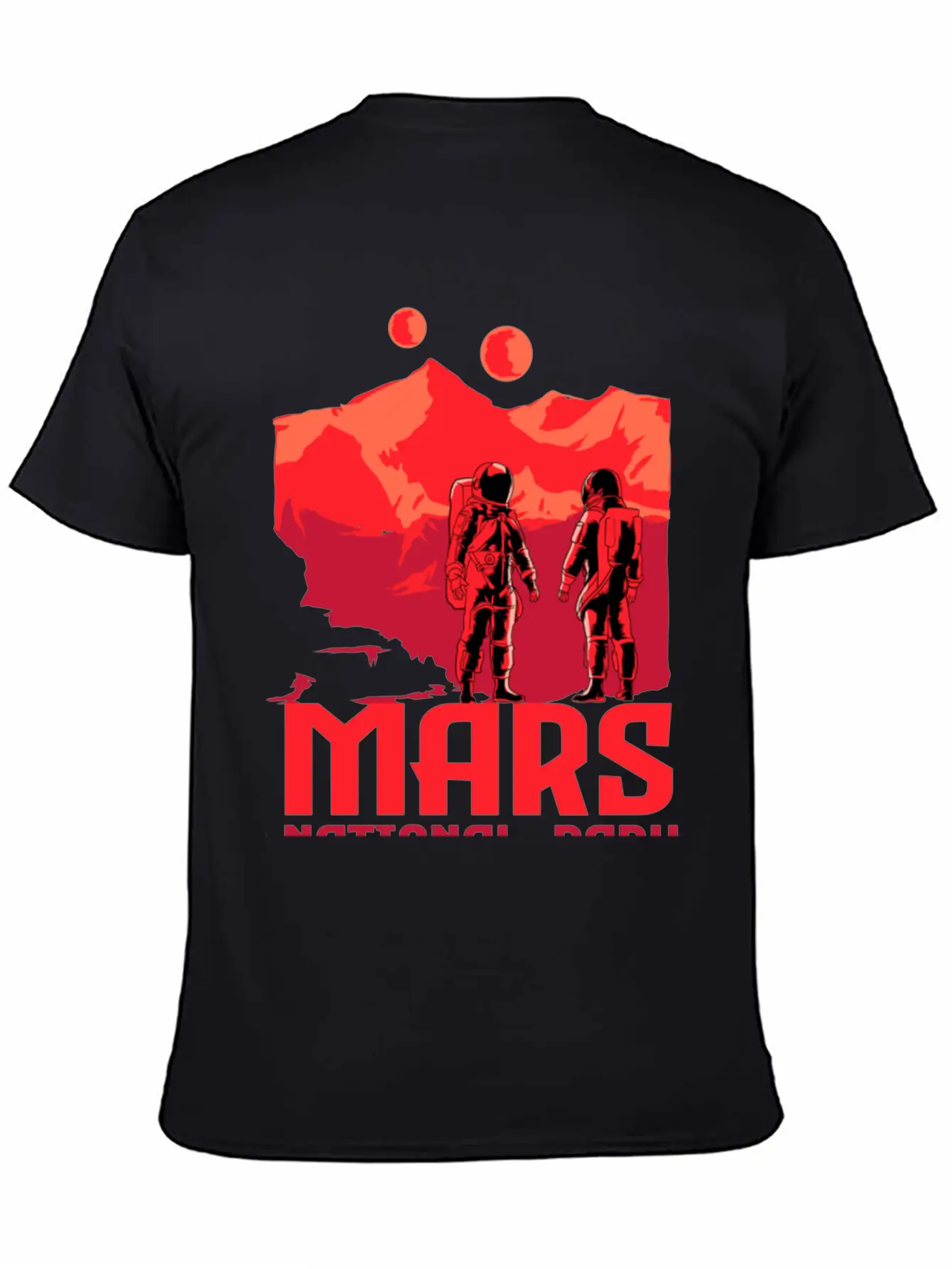 Mars National Park Inspired Red Unisex Short Sleeve Soft Cotton T-Shirt – Casual Everyday Wear
