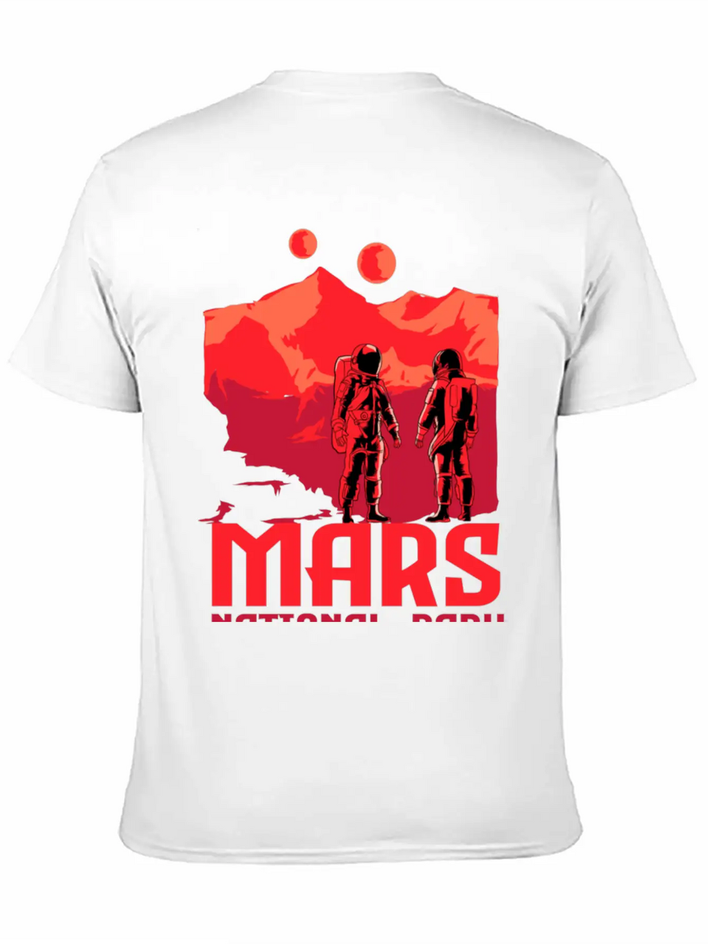 Mars National Park Inspired Red Unisex Short Sleeve Soft Cotton T-Shirt – Casual Everyday Wear