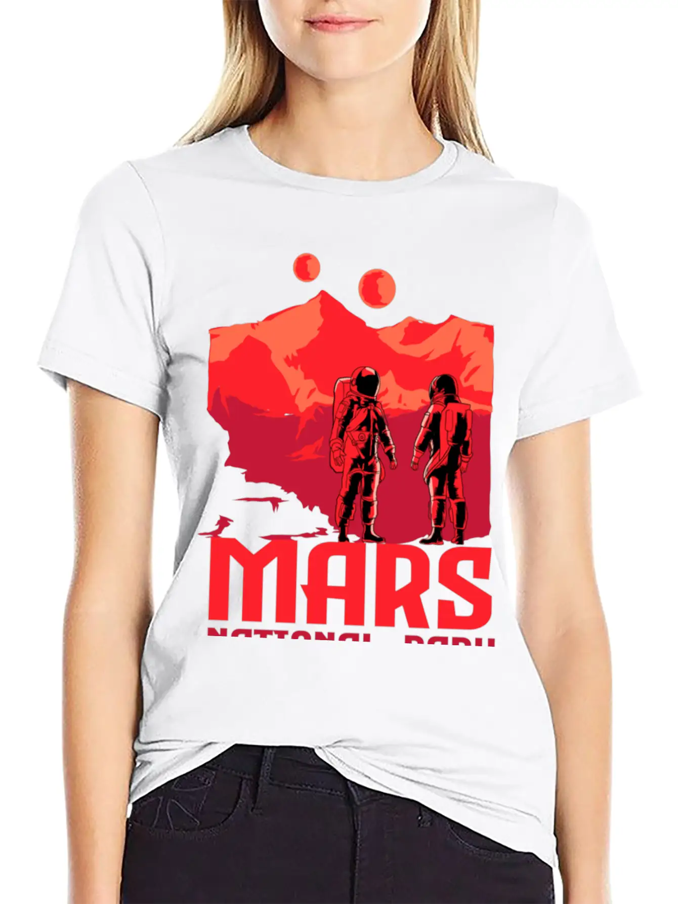 Mars National Park Inspired Red Unisex Short Sleeve Soft Cotton T-Shirt – Casual Everyday Wear