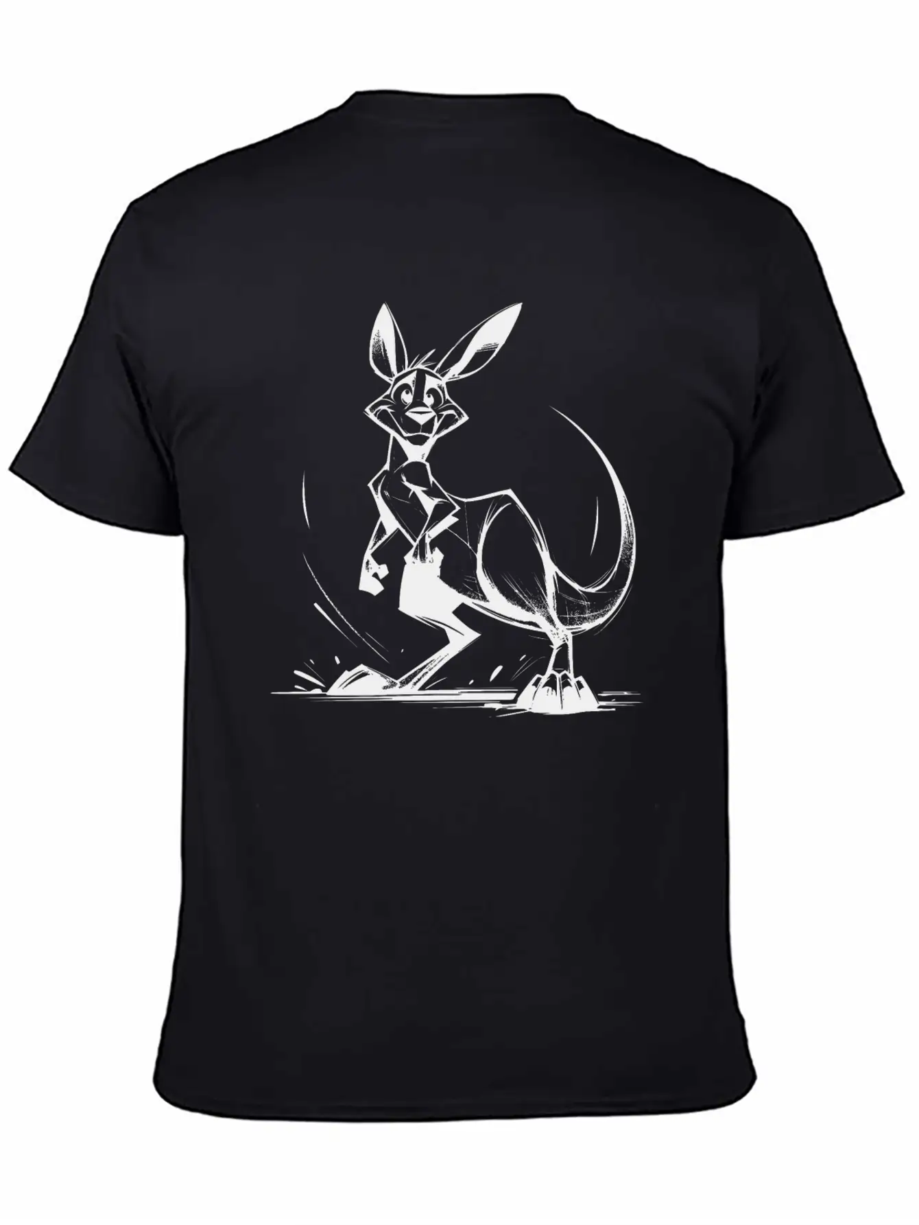 Marsupial Pencil Sketch Kangaroo Australia Unisex Casual T-Shirt – Clean Design For Daily Comfort