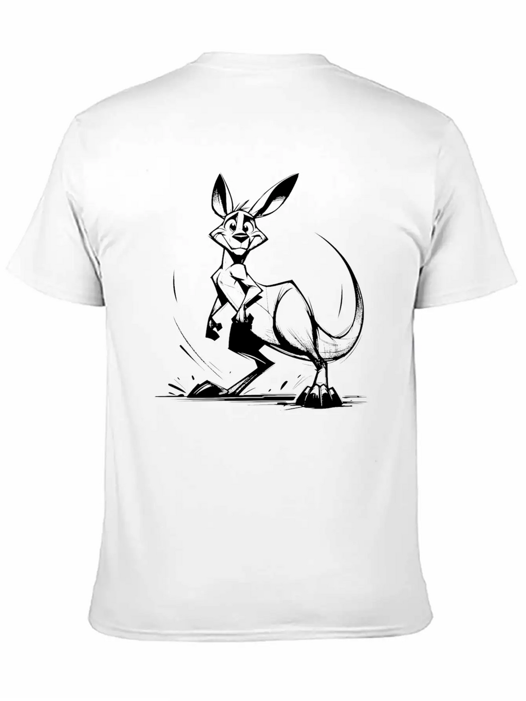 Marsupial Pencil Sketch Kangaroo Australia Unisex Casual T-Shirt – Clean Design For Daily Comfort