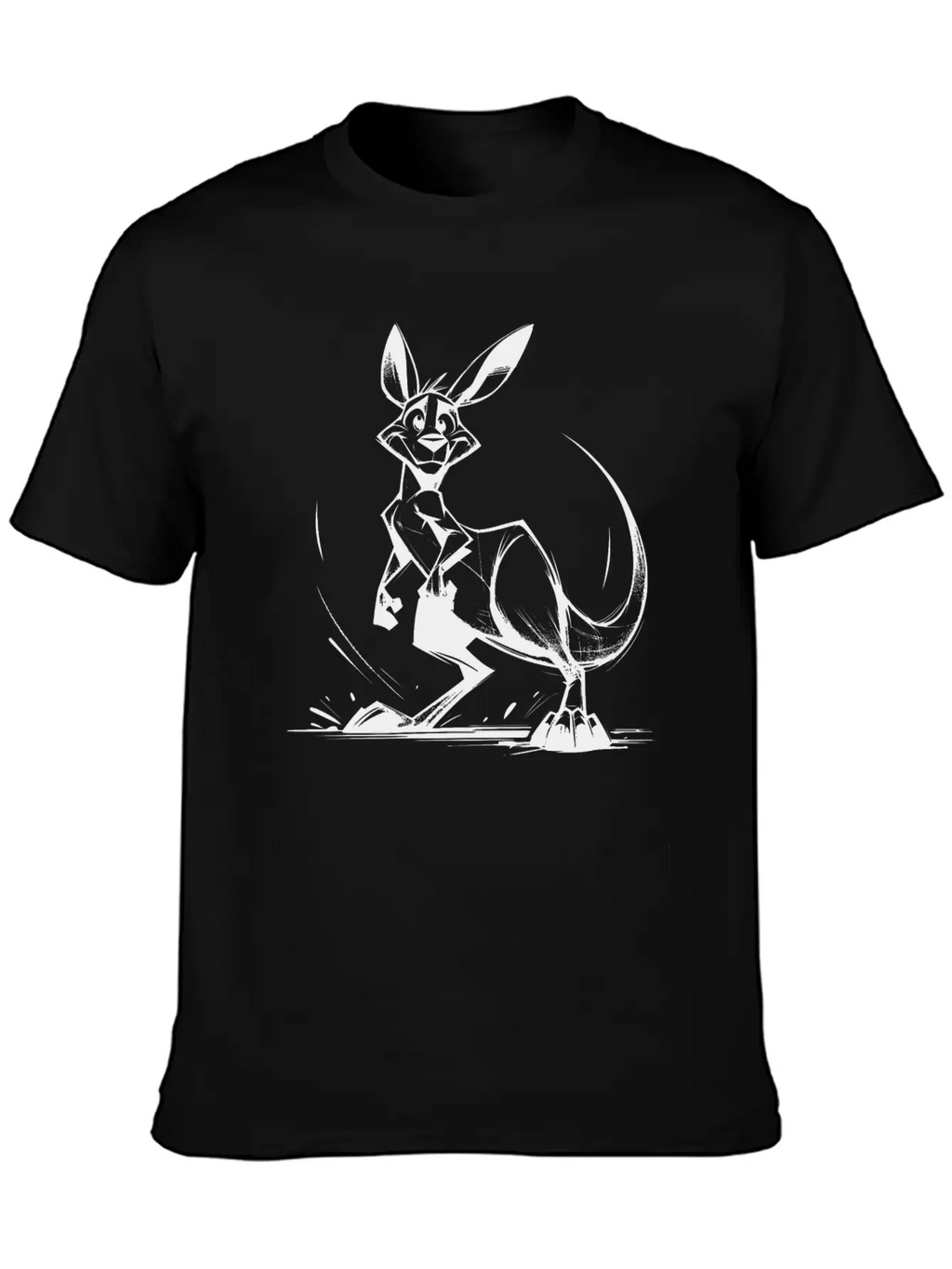 Marsupial Pencil Sketch Kangaroo Australia Unisex Casual T-Shirt – Clean Design For Daily Comfort
