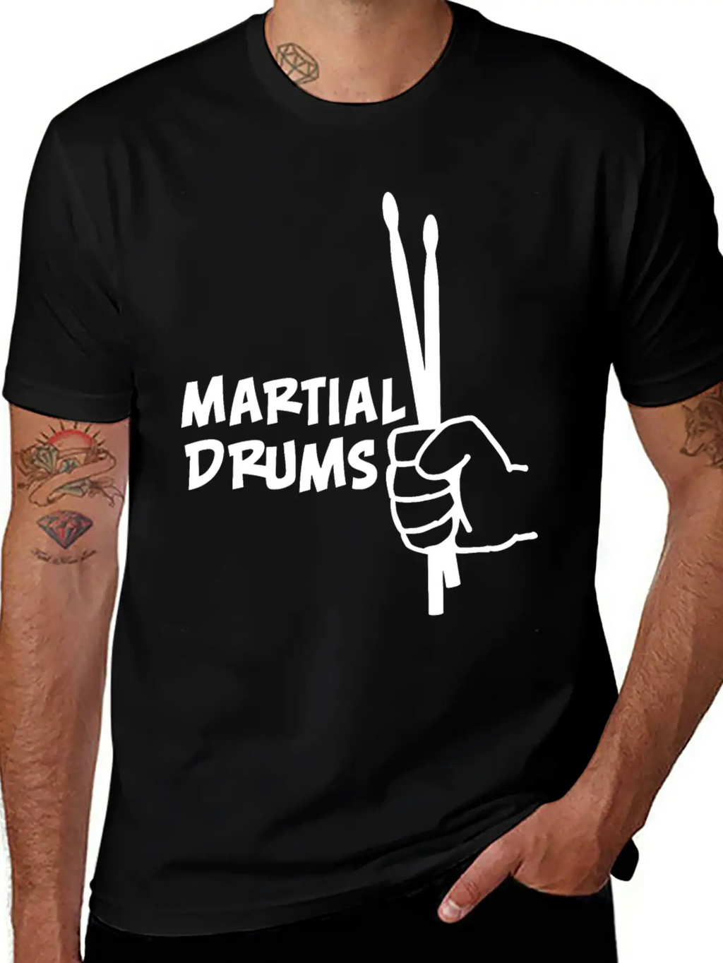 Martial Drums Unisex Casual T-Shirt – Clean Design For Daily Comfort