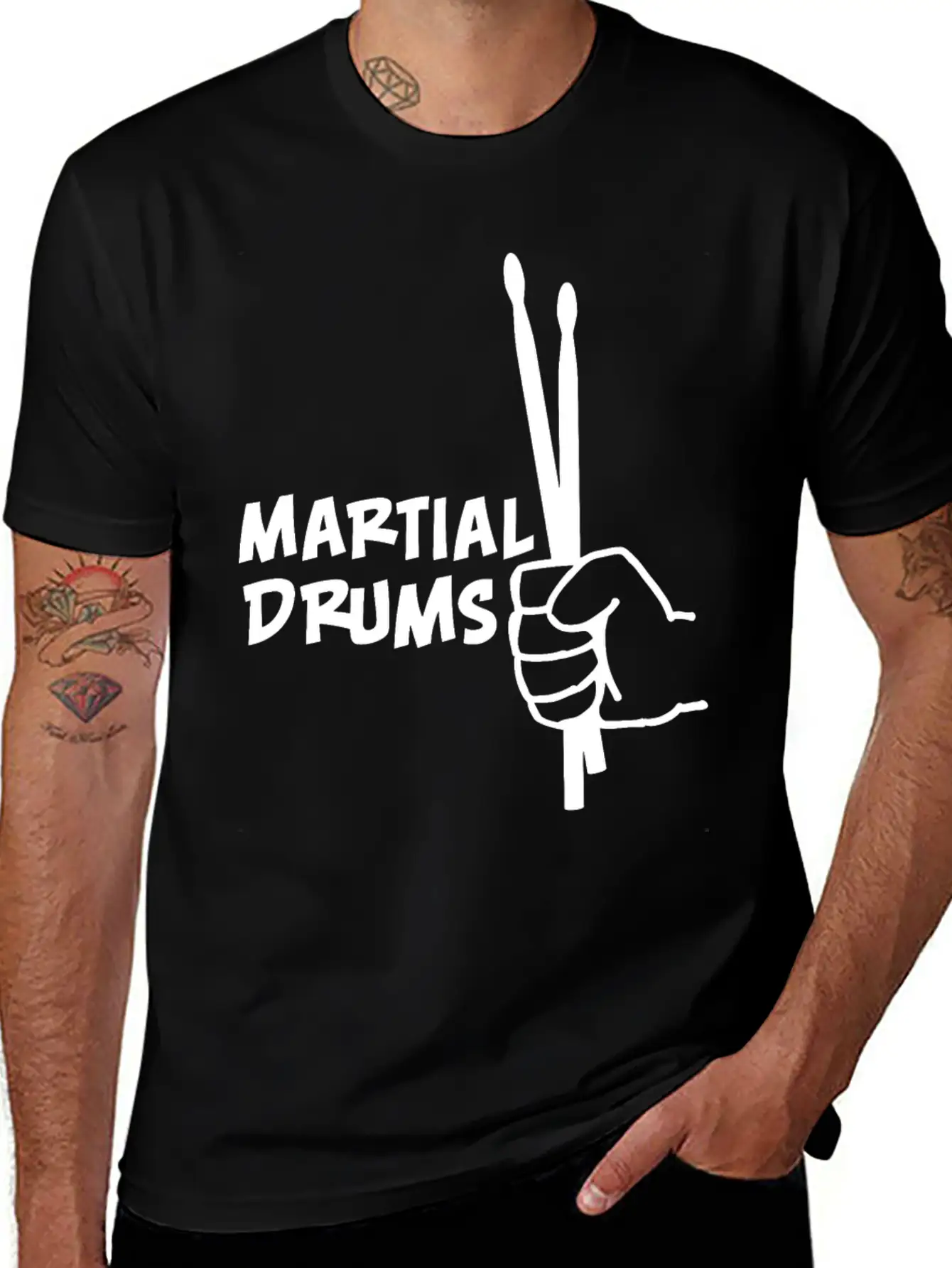 Martial Drums Unisex Casual T-Shirt – Clean Design For Daily Comfort