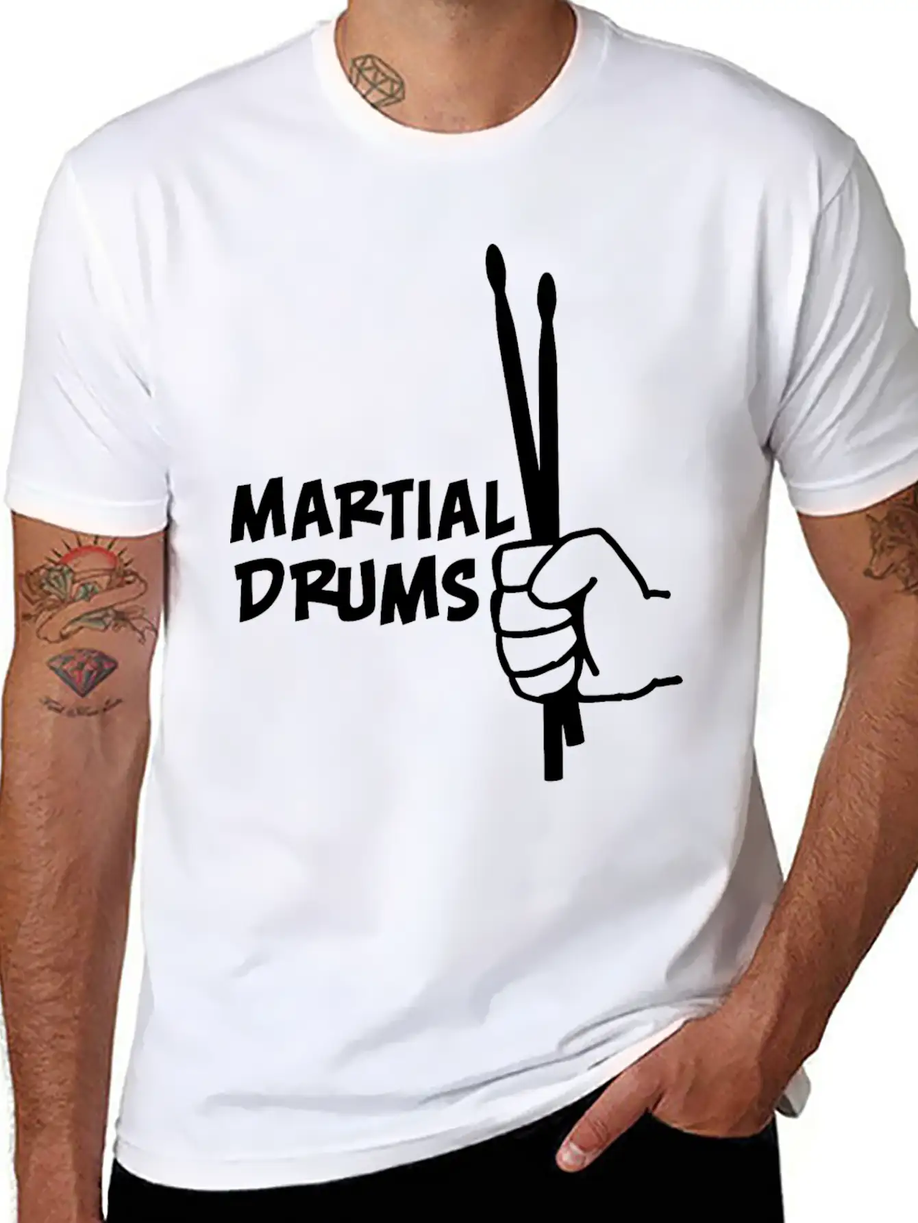 Martial Drums Unisex Casual T-Shirt – Clean Design For Daily Comfort