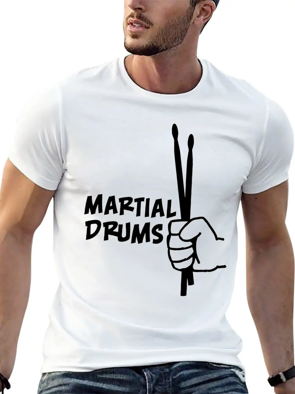 Martial Drums Unisex Casual T-Shirt – Clean Design For Daily Comfort