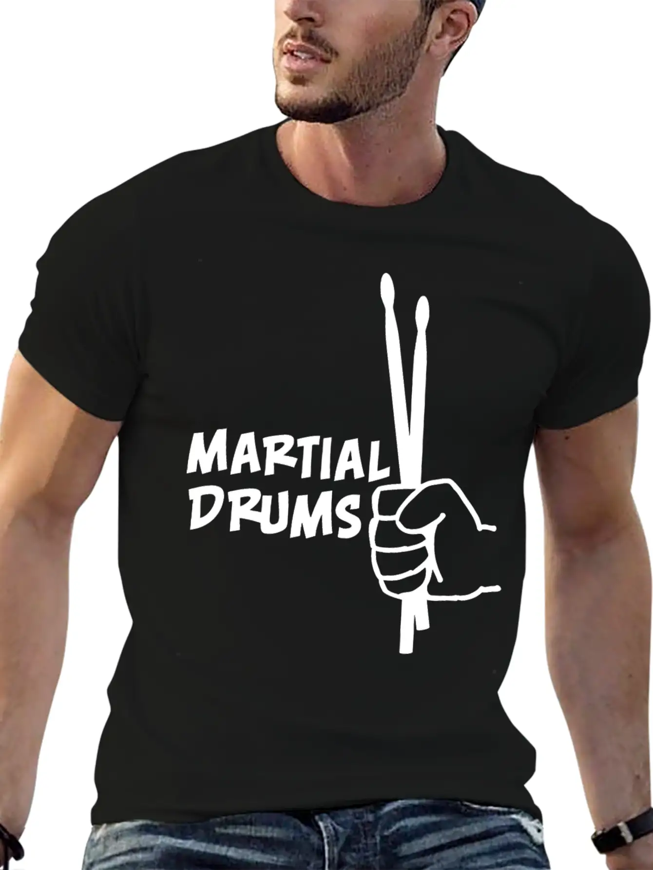 Martial Drums Unisex Casual T-Shirt – Clean Design For Daily Comfort