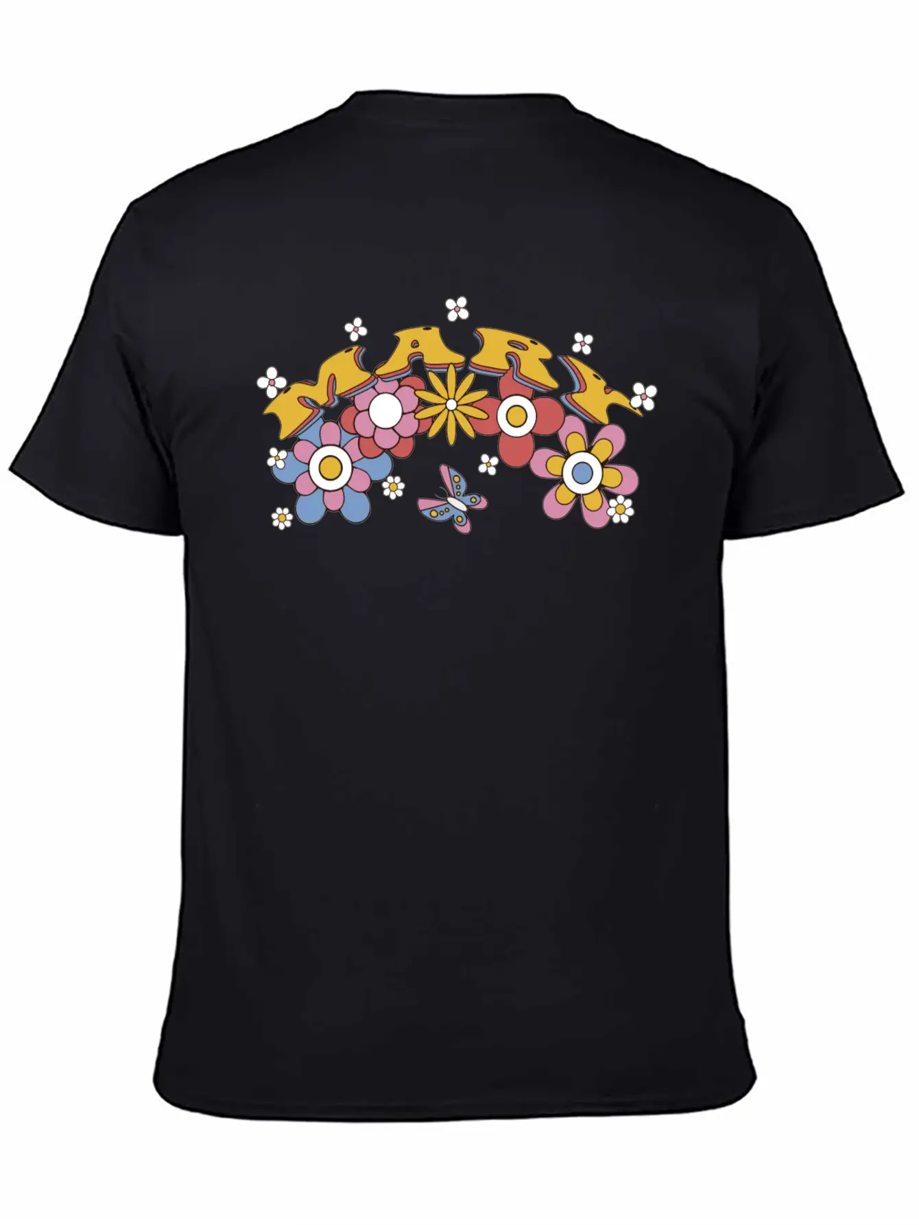Mary Groovy Flower Tie Dye, Mary Hippie Flower Breathable Soft Cotton T-Shirt – Timeless Casual Look
