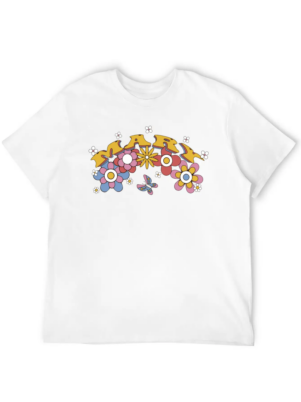 Mary Groovy Flower Tie Dye, Mary Hippie Flower Breathable Soft Cotton T-Shirt – Timeless Casual Look