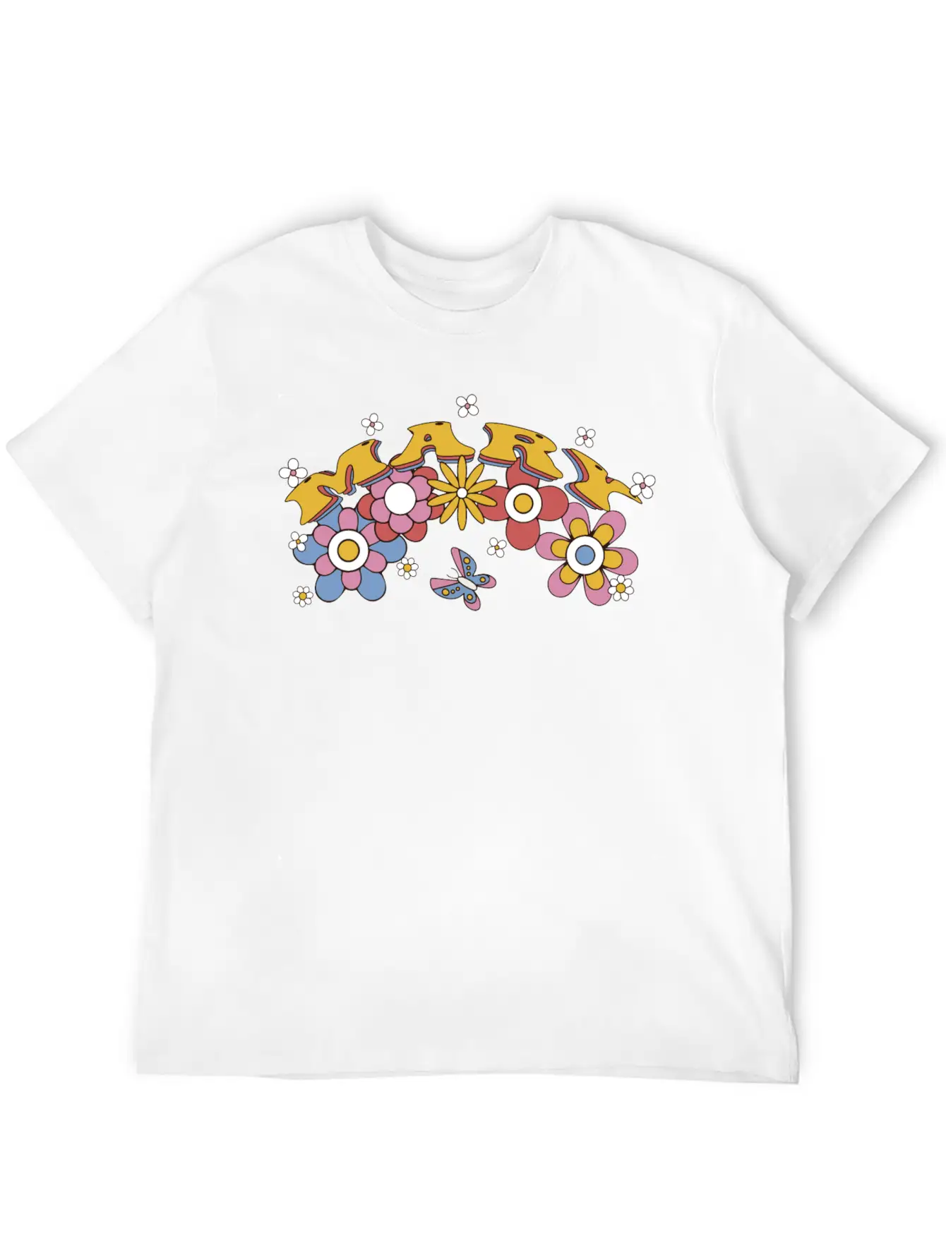 Mary Groovy Flower Tie Dye, Mary Hippie Flower Breathable Soft Cotton T-Shirt – Timeless Casual Look