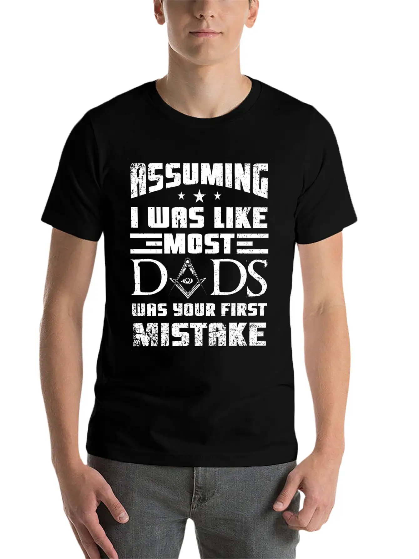 Masonic Dad Gift Casual Graphic T-Shirt – Simple And Comfortable Daily Wear