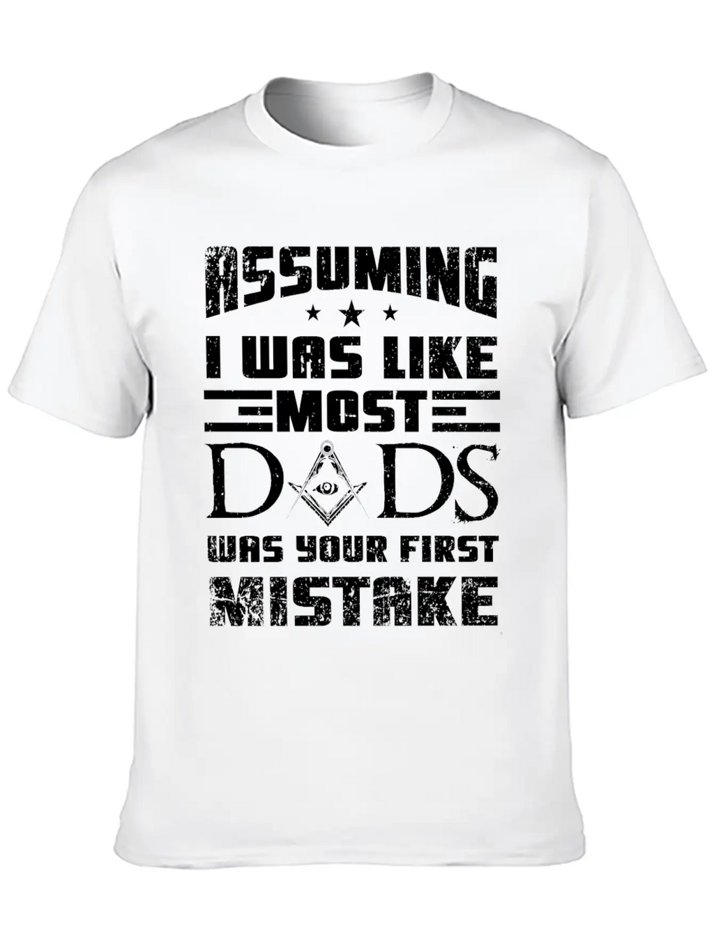 Masonic Dad Gift Casual Graphic T-Shirt – Simple And Comfortable Daily Wear