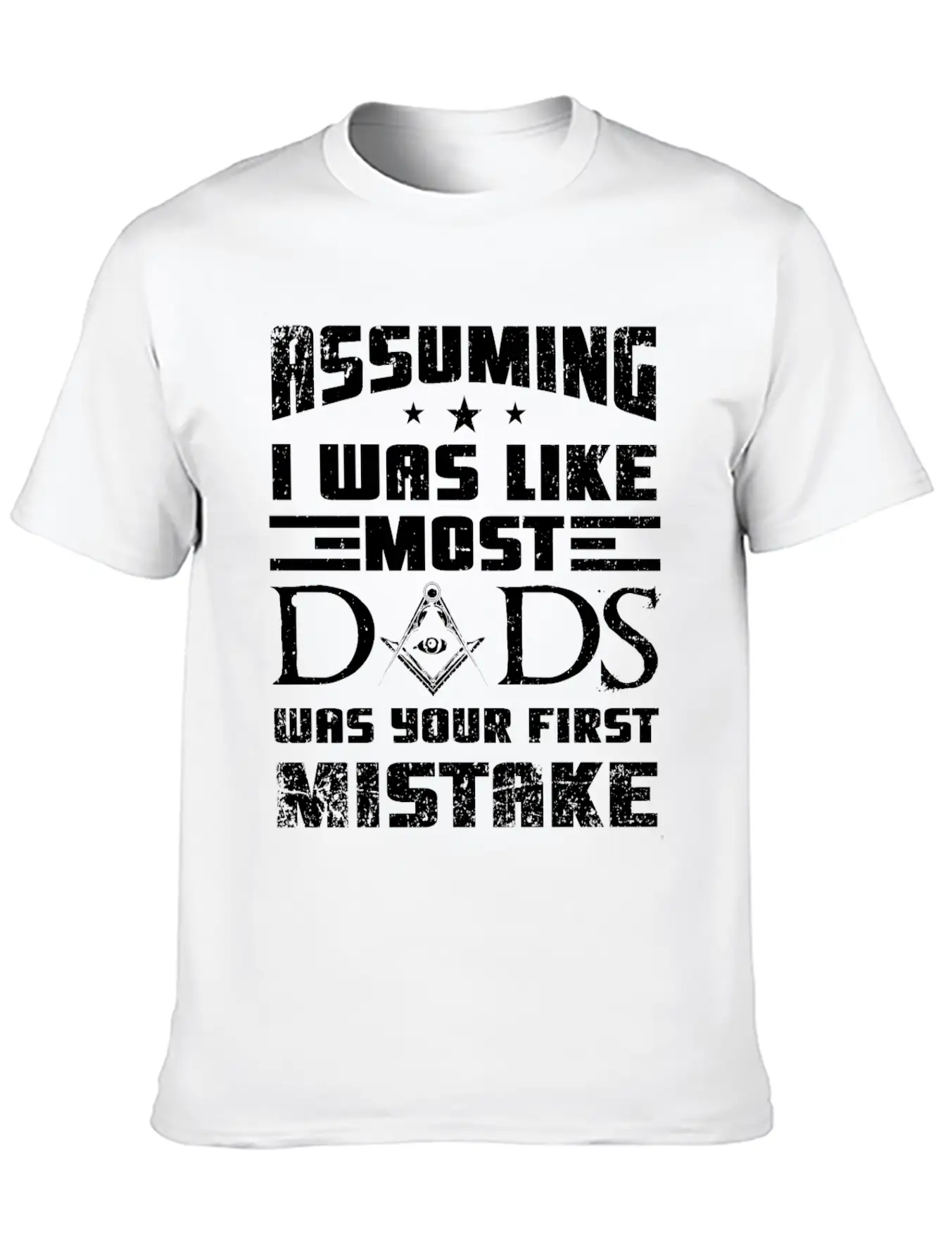 Masonic Dad Gift Casual Graphic T-Shirt – Simple And Comfortable Daily Wear