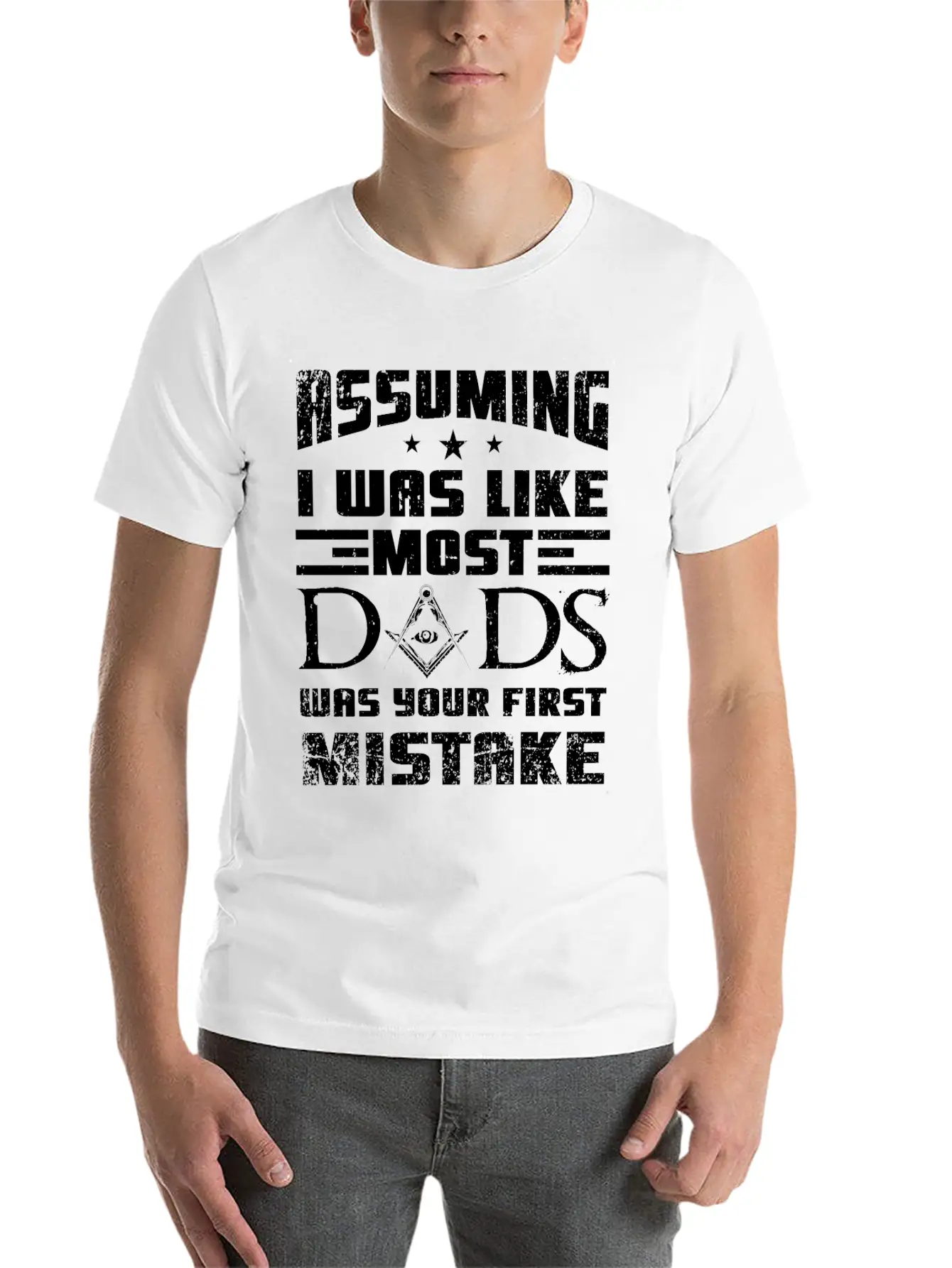 Masonic Dad Gift Casual Graphic T-Shirt – Simple And Comfortable Daily Wear