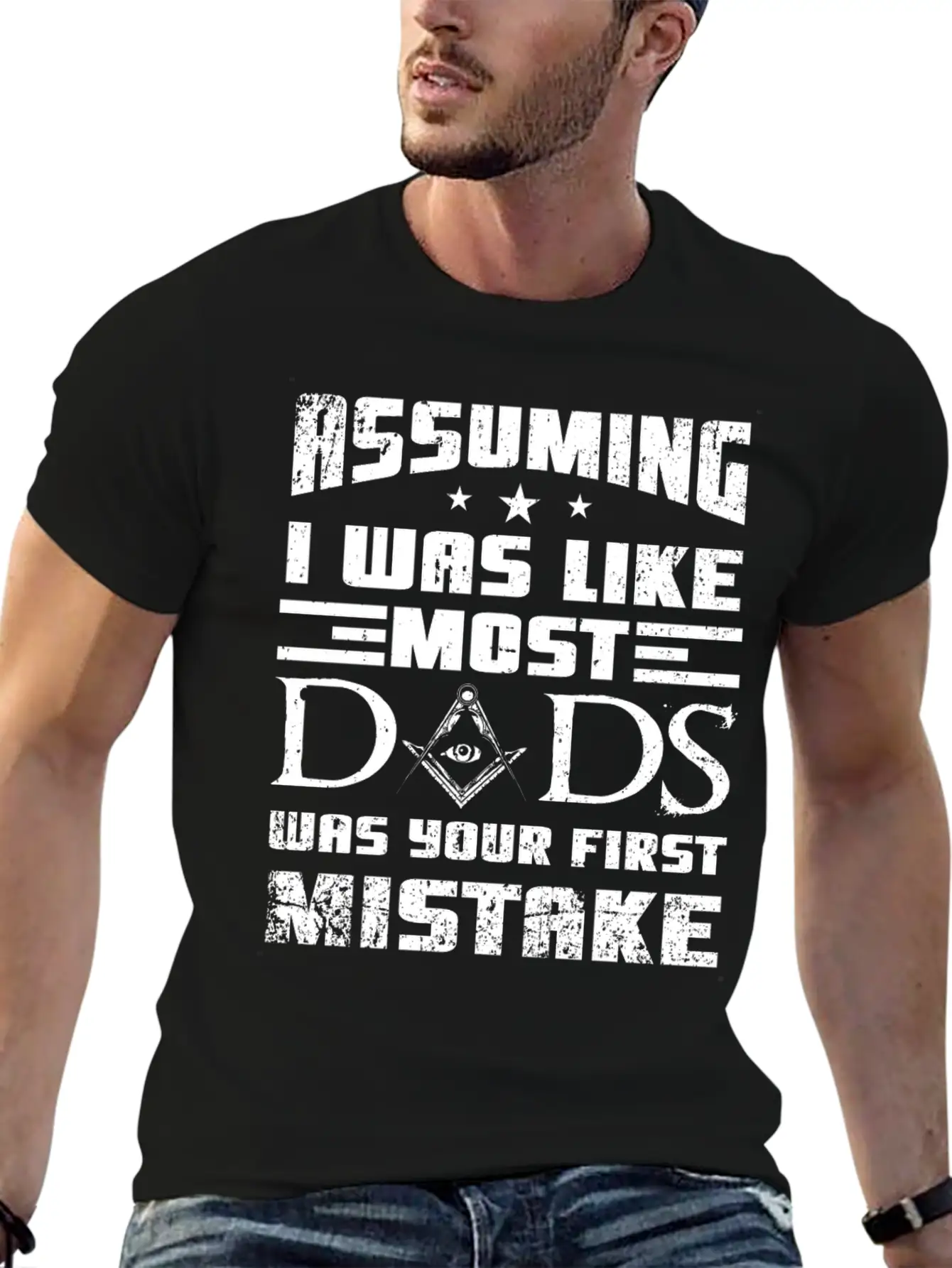Masonic Dad Gift Casual Graphic T-Shirt – Simple And Comfortable Daily Wear