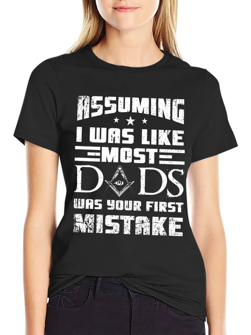 Masonic Dad Gift Casual Graphic T-Shirt – Simple And Comfortable Daily Wear