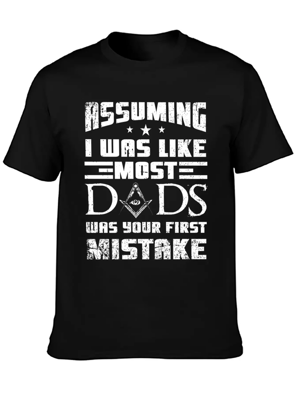 Masonic Dad Gift Casual Graphic T-Shirt – Simple And Comfortable Daily Wear