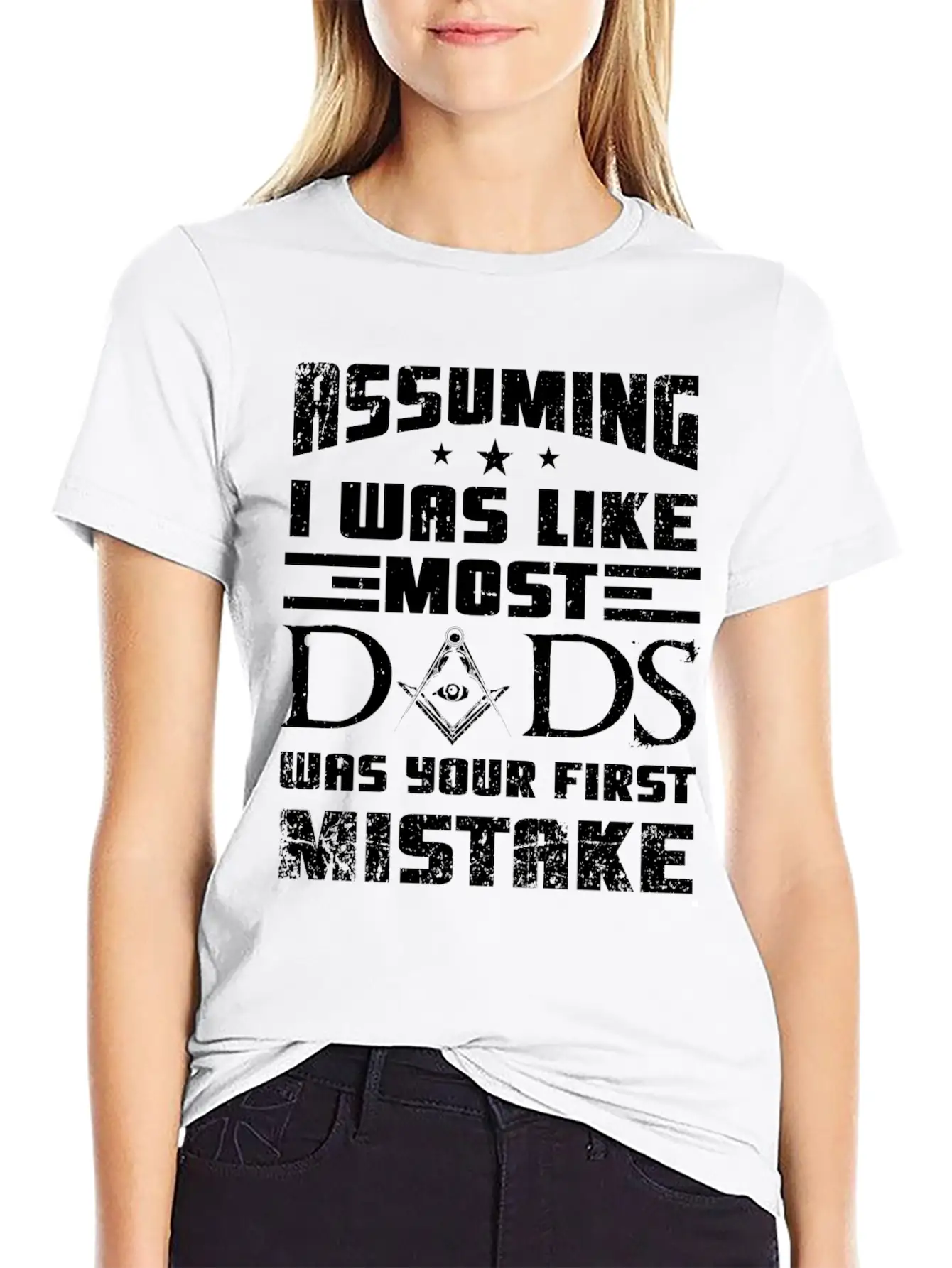Masonic Dad Gift Casual Graphic T-Shirt – Simple And Comfortable Daily Wear