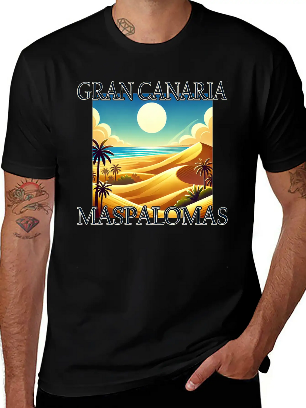 Maspalomas Dunes Beach Desert Gran Canaria Unisex Casual T-Shirt – Clean Design For Daily Comfort