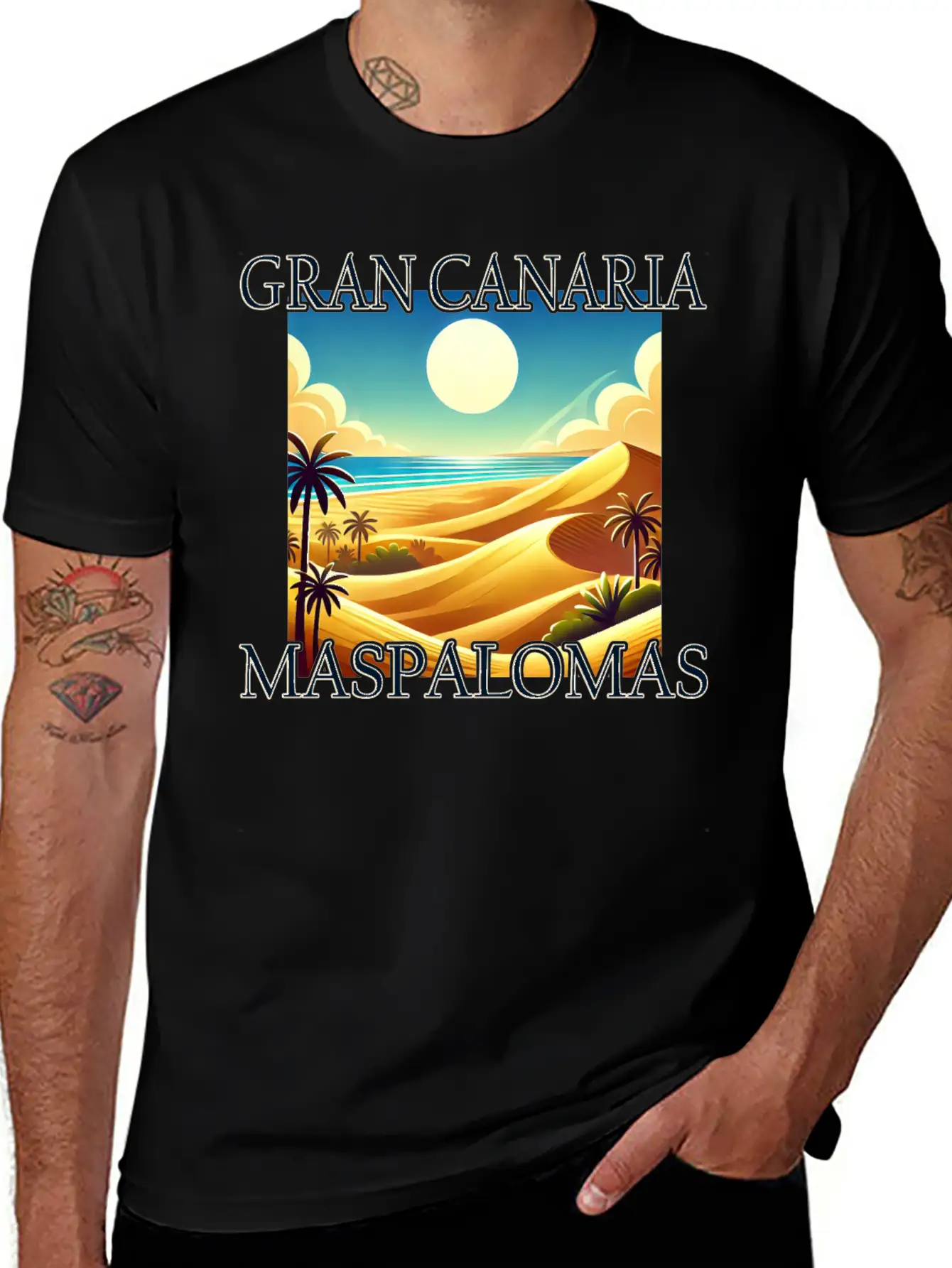 Maspalomas Dunes Beach Desert Gran Canaria Unisex Casual T-Shirt – Clean Design For Daily Comfort