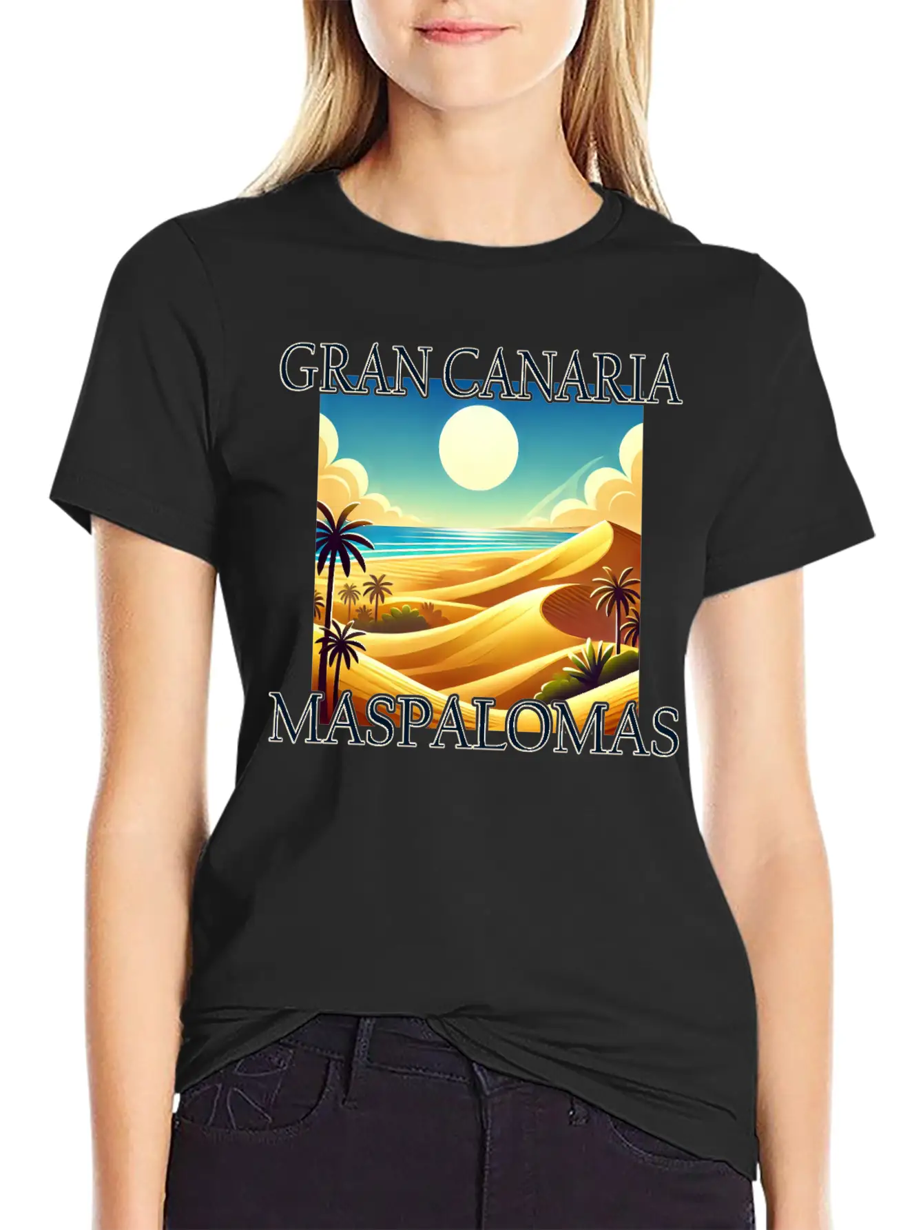 Maspalomas Dunes Beach Desert Gran Canaria Unisex Casual T-Shirt – Clean Design For Daily Comfort