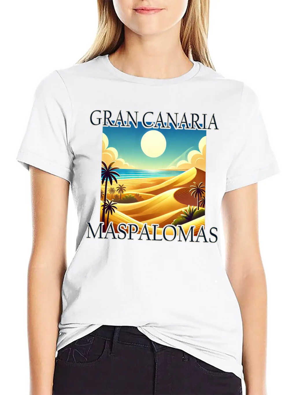 Maspalomas Dunes Beach Desert Gran Canaria Unisex Casual T-Shirt – Clean Design For Daily Comfort
