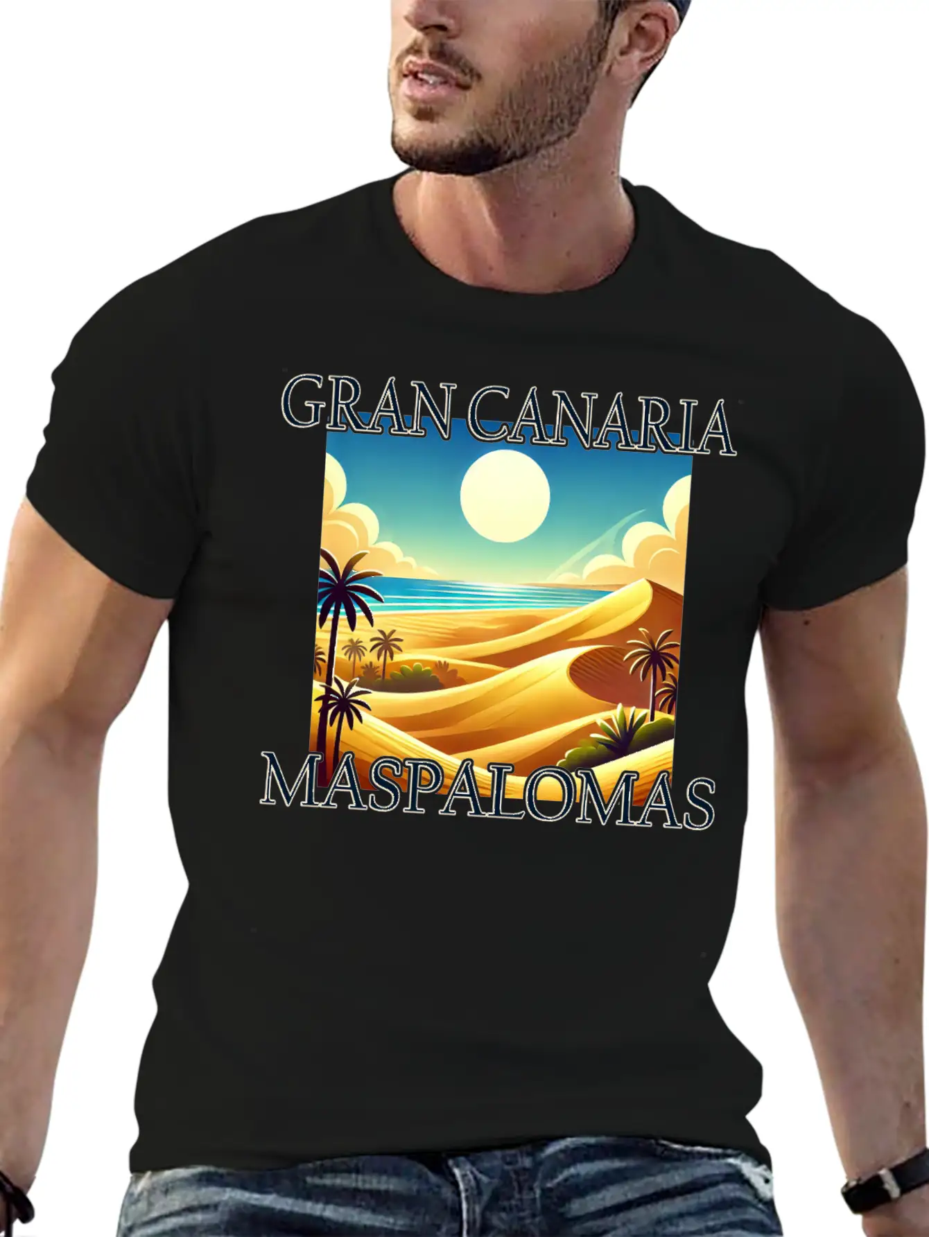 Maspalomas Dunes Beach Desert Gran Canaria Unisex Casual T-Shirt – Clean Design For Daily Comfort
