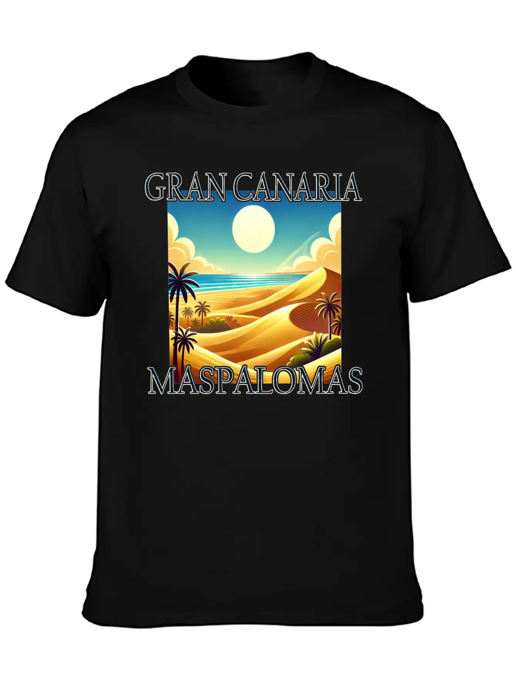Maspalomas Dunes Beach Desert Gran Canaria Unisex Casual T-Shirt – Clean Design For Daily Comfort