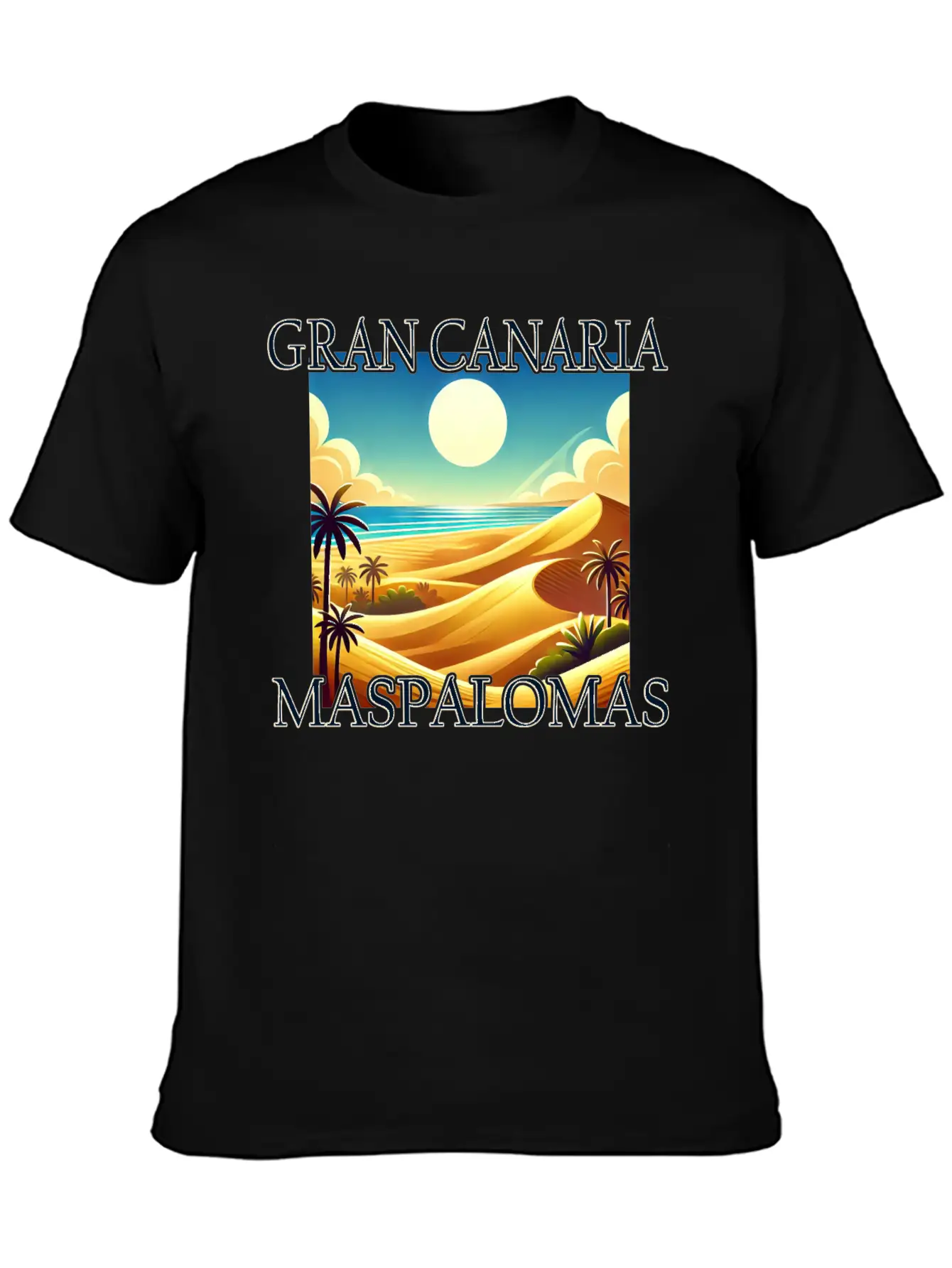 Maspalomas Dunes Beach Desert Gran Canaria Unisex Casual T-Shirt – Clean Design For Daily Comfort