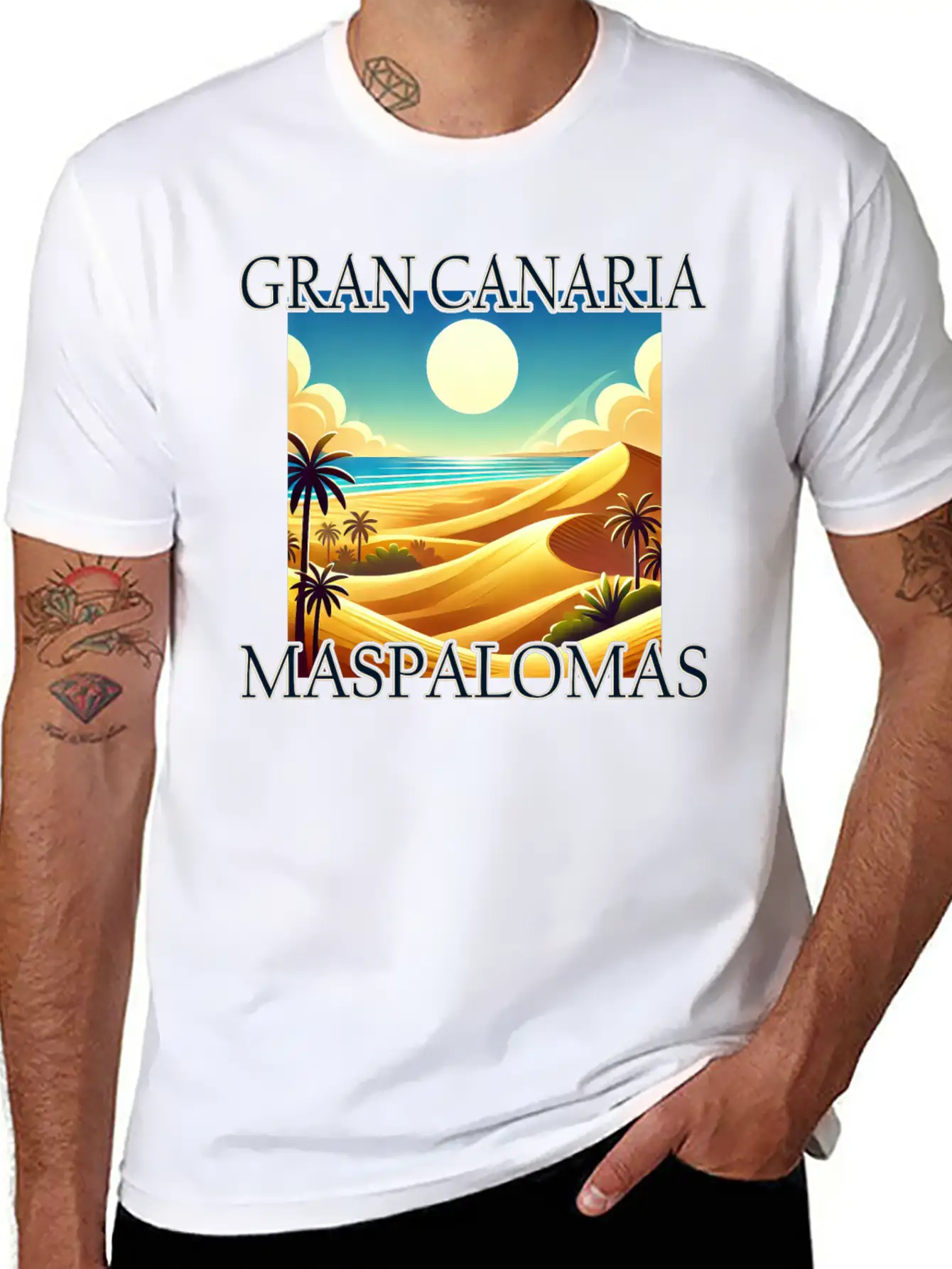Maspalomas Dunes Beach Desert Gran Canaria Unisex Casual T-Shirt – Clean Design For Daily Comfort