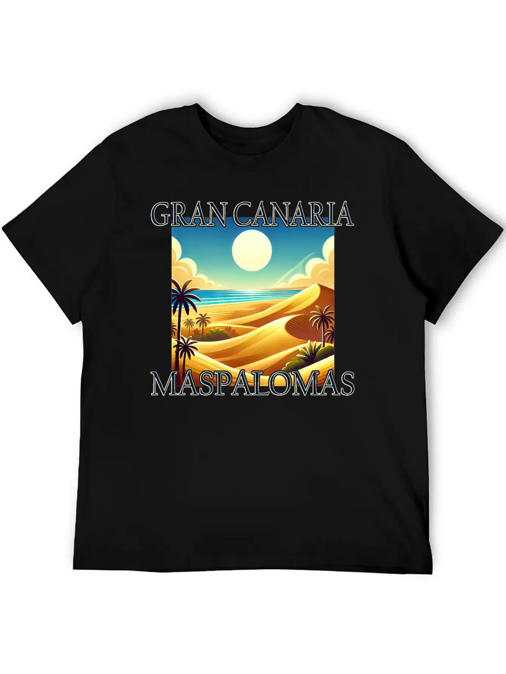 Maspalomas Dunes Beach Desert Gran Canaria Unisex Casual T-Shirt – Clean Design For Daily Comfort