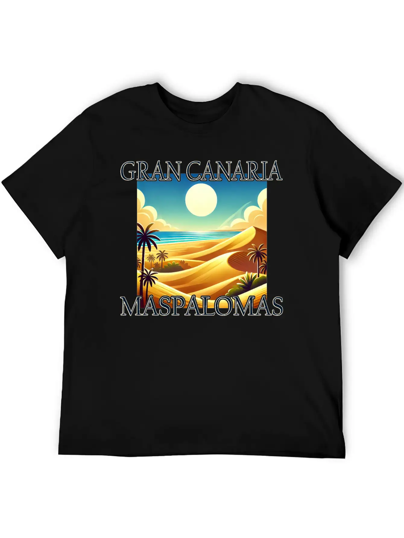 Maspalomas Dunes Beach Desert Gran Canaria Unisex Casual T-Shirt – Clean Design For Daily Comfort