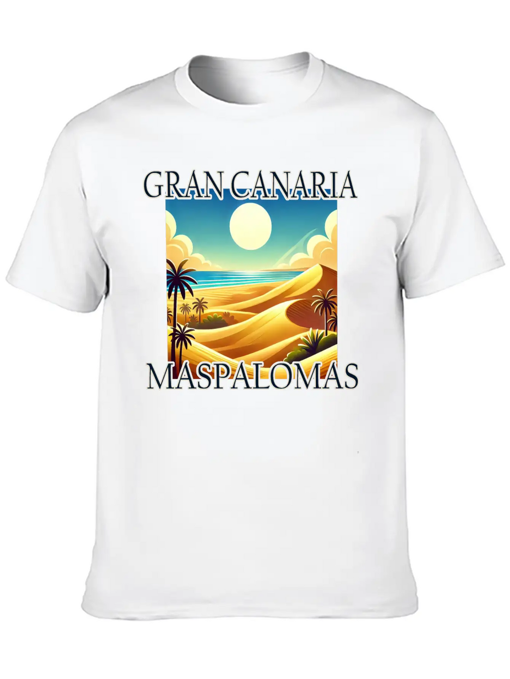 Maspalomas Dunes Beach Desert Gran Canaria Unisex Casual T-Shirt – Clean Design For Daily Comfort